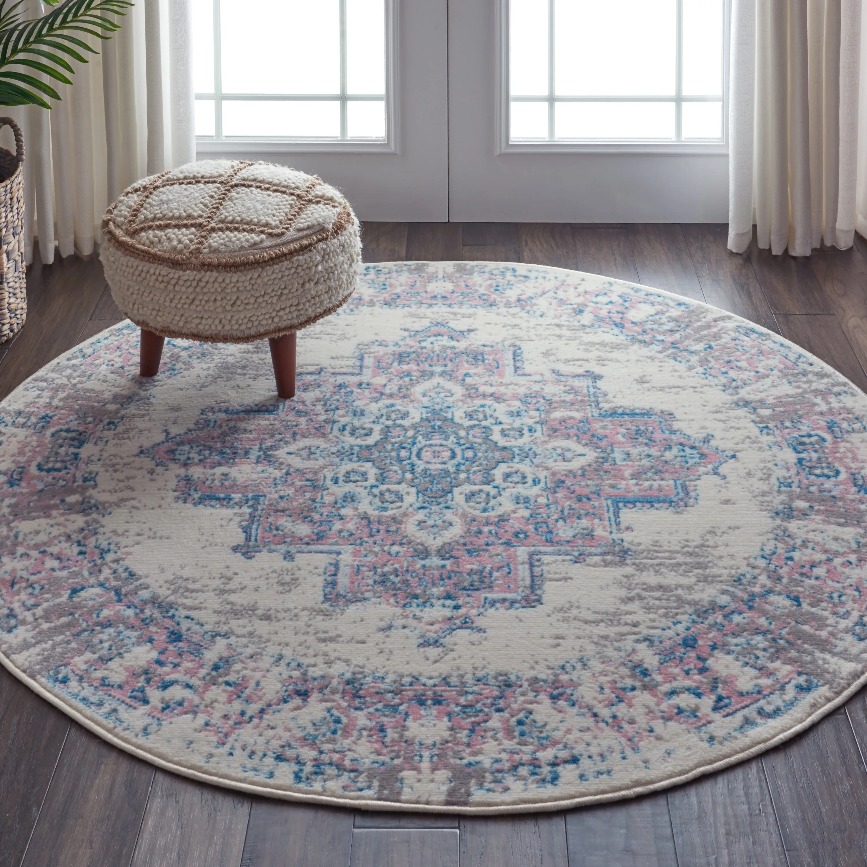 Nourison Grafix Distressed Vintage Medallion Area Rug