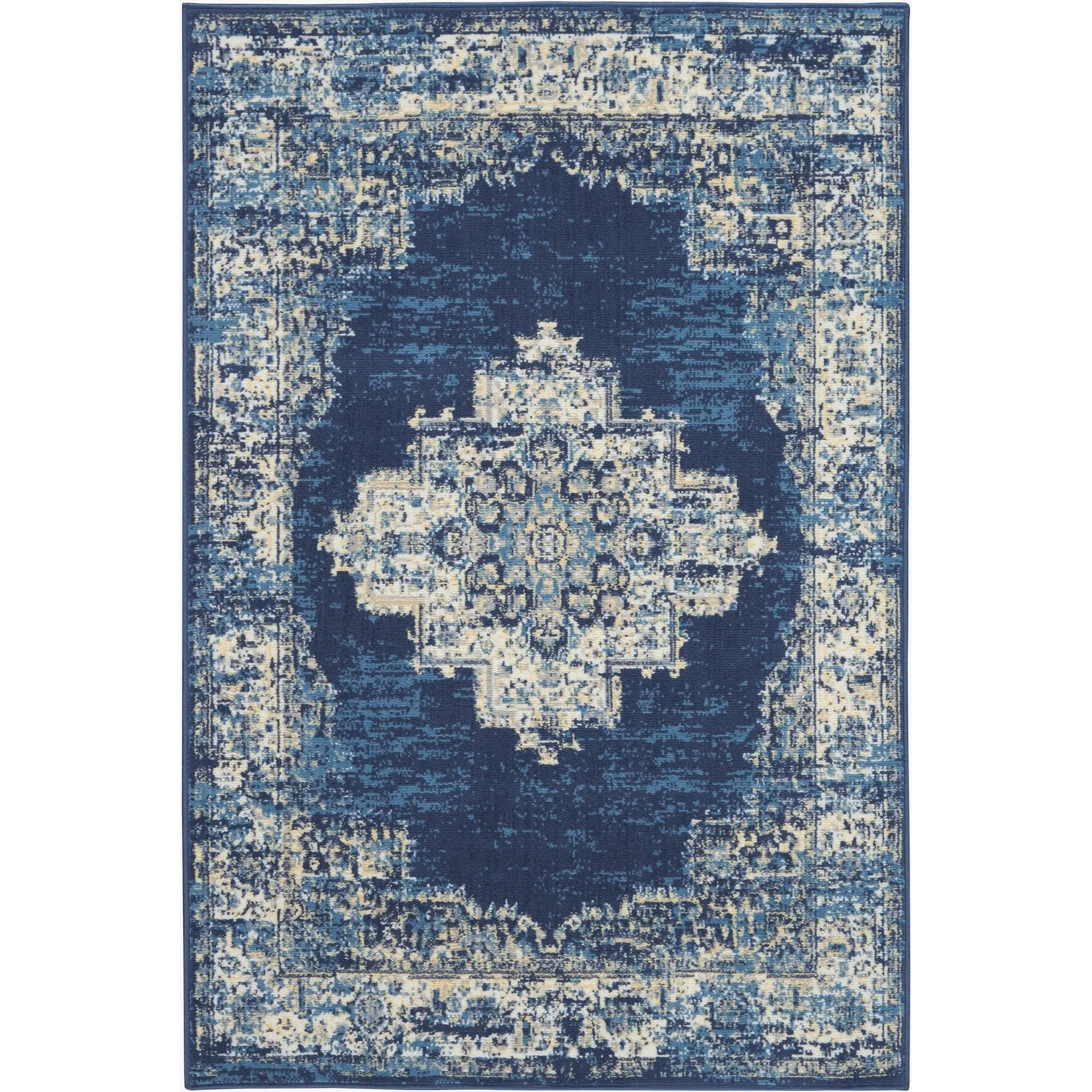 Nourison Grafix Distressed Vintage Medallion Area Rug
