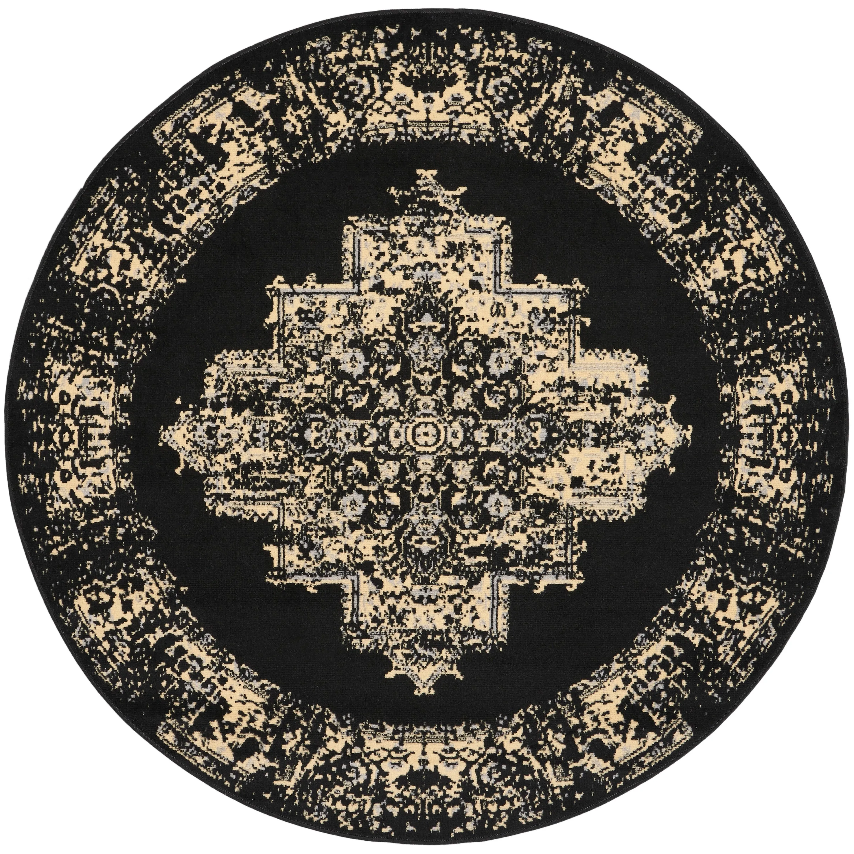 Nourison Grafix Distressed Vintage Medallion Area Rug