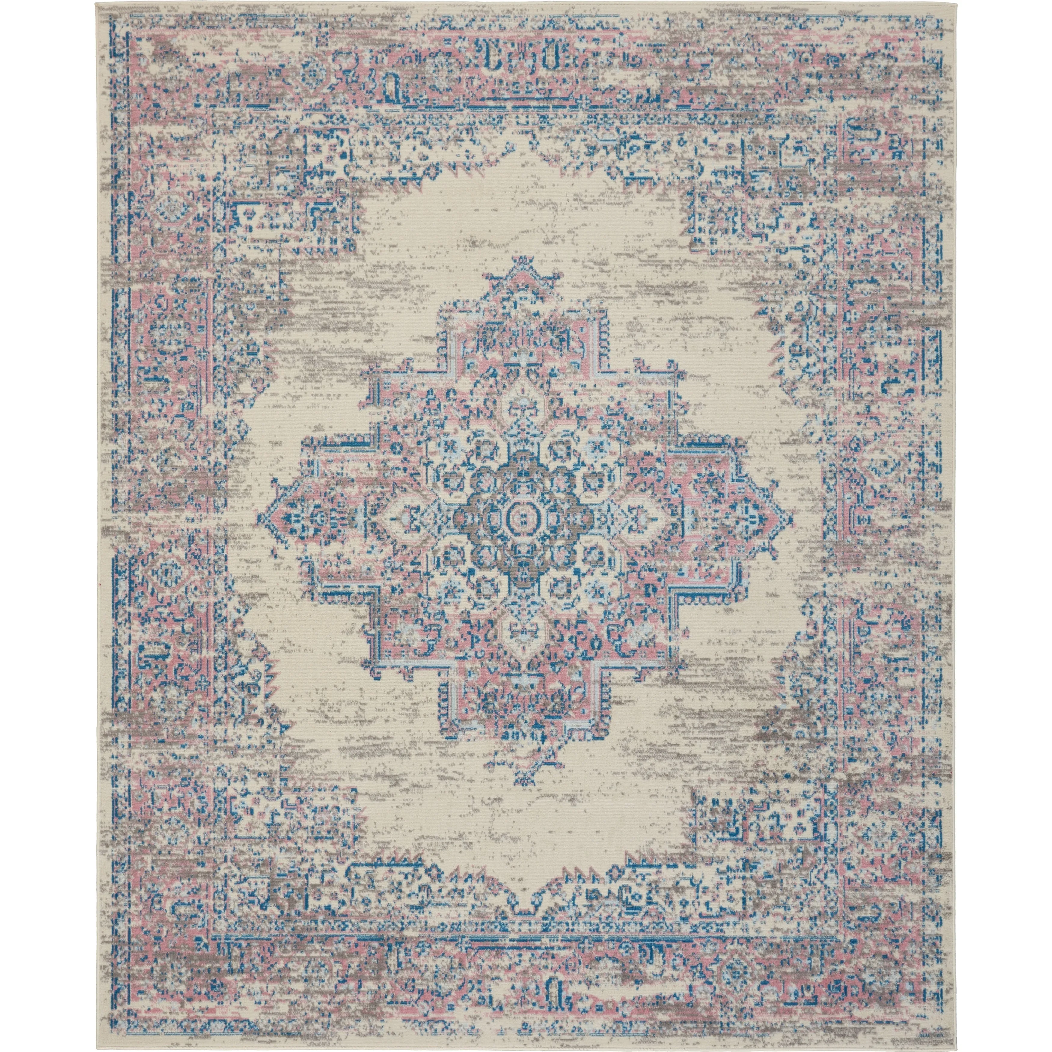 Nourison Grafix Distressed Vintage Medallion Area Rug