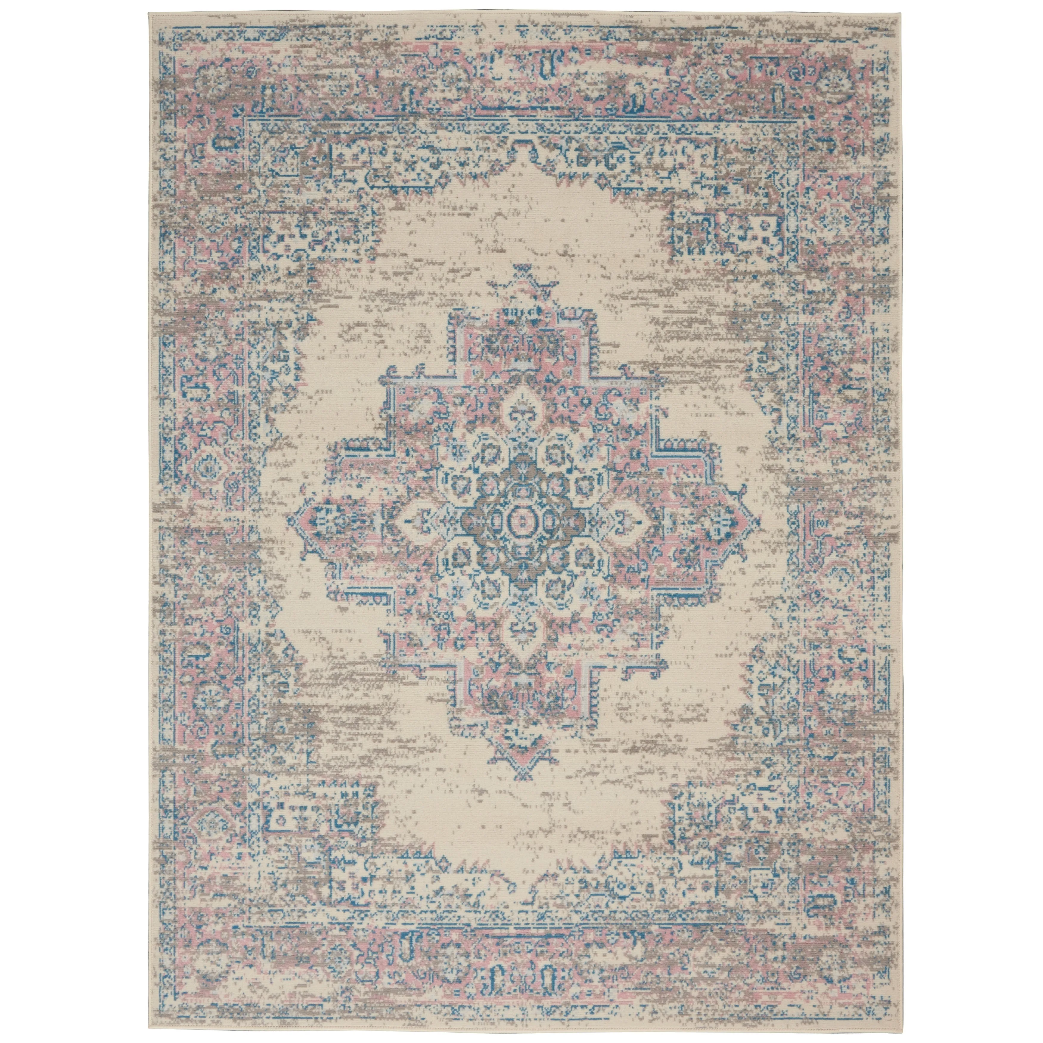 Nourison Grafix Distressed Vintage Medallion Area Rug