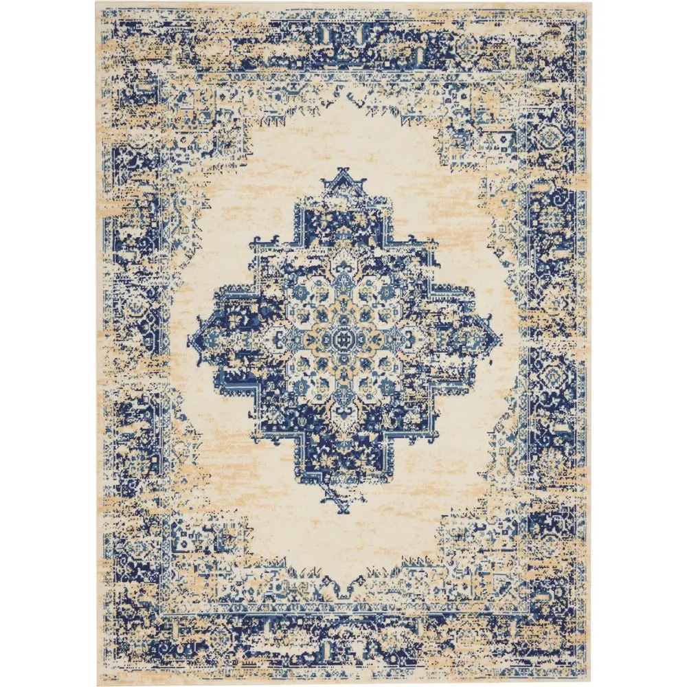 Nourison Grafix Distressed Vintage Medallion Area Rug