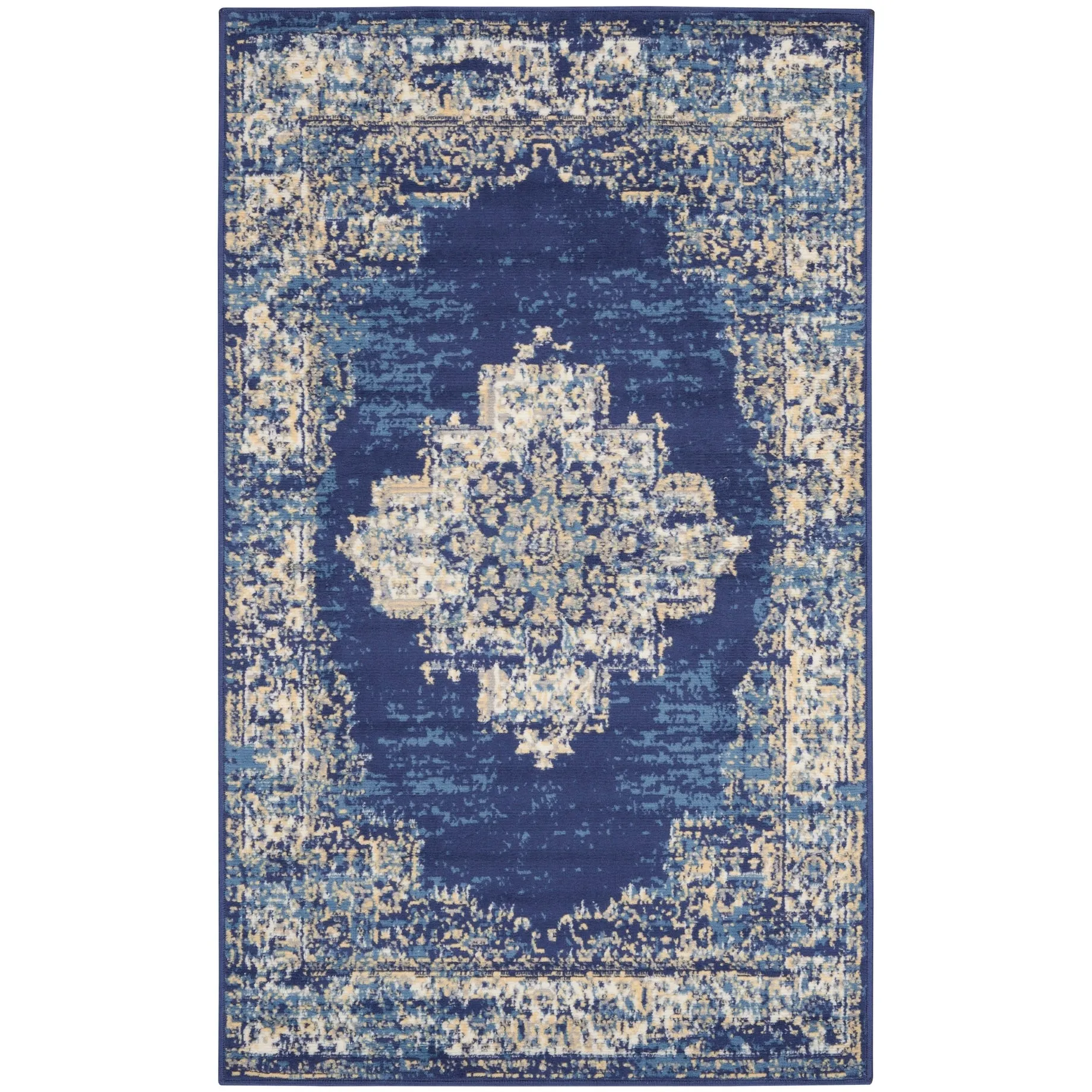 Nourison Grafix Distressed Vintage Medallion Area Rug