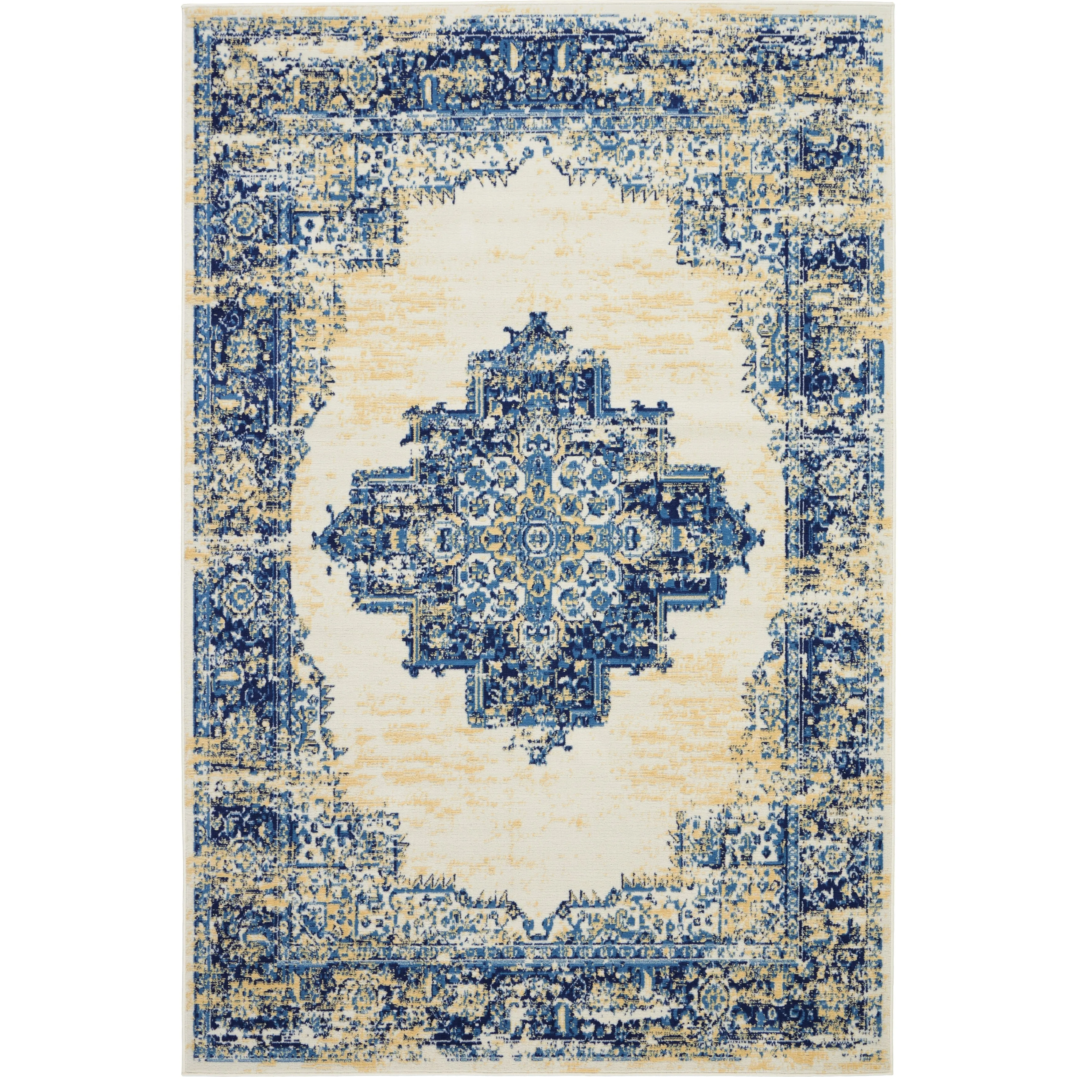 Nourison Grafix Distressed Vintage Medallion Area Rug