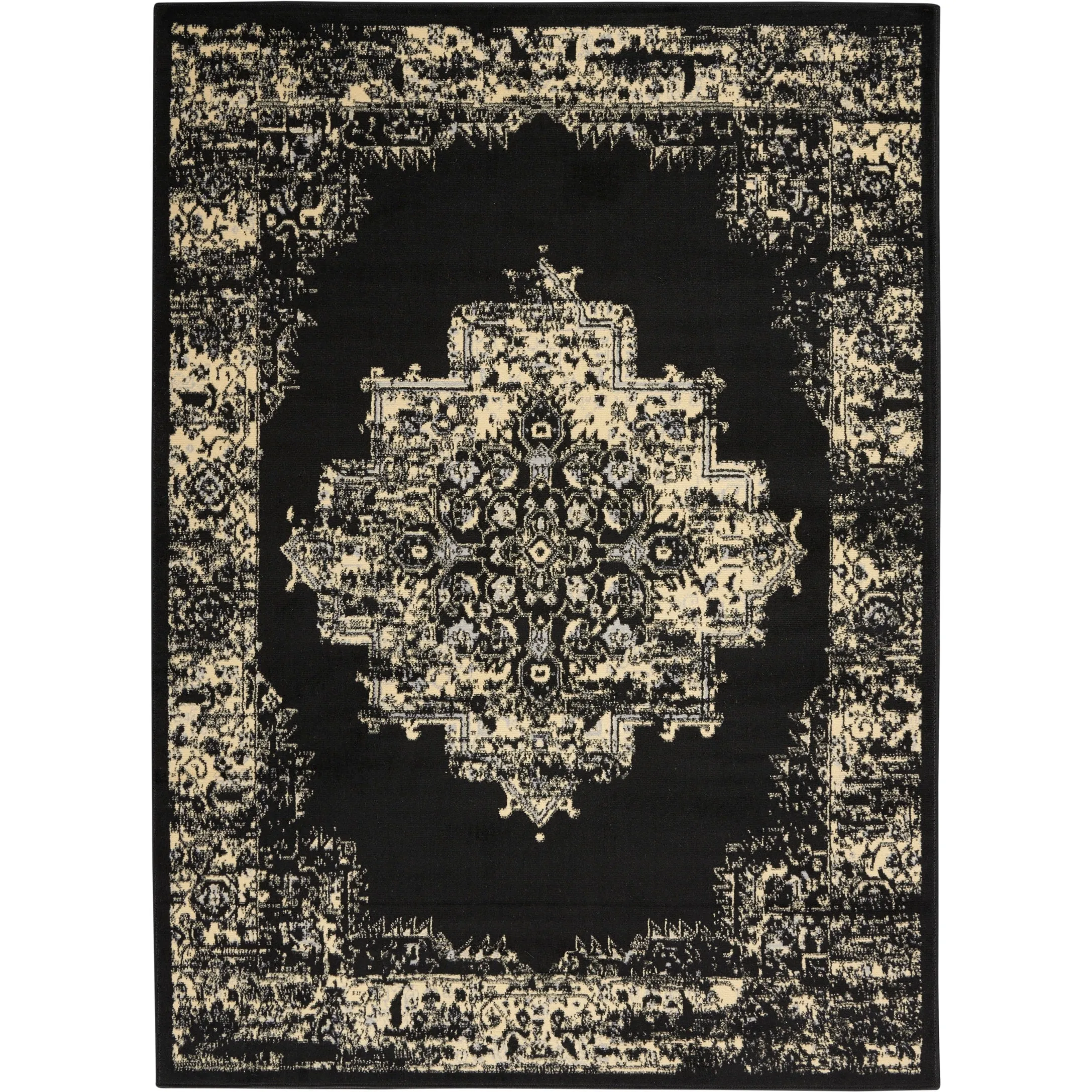 Nourison Grafix Distressed Vintage Medallion Area Rug
