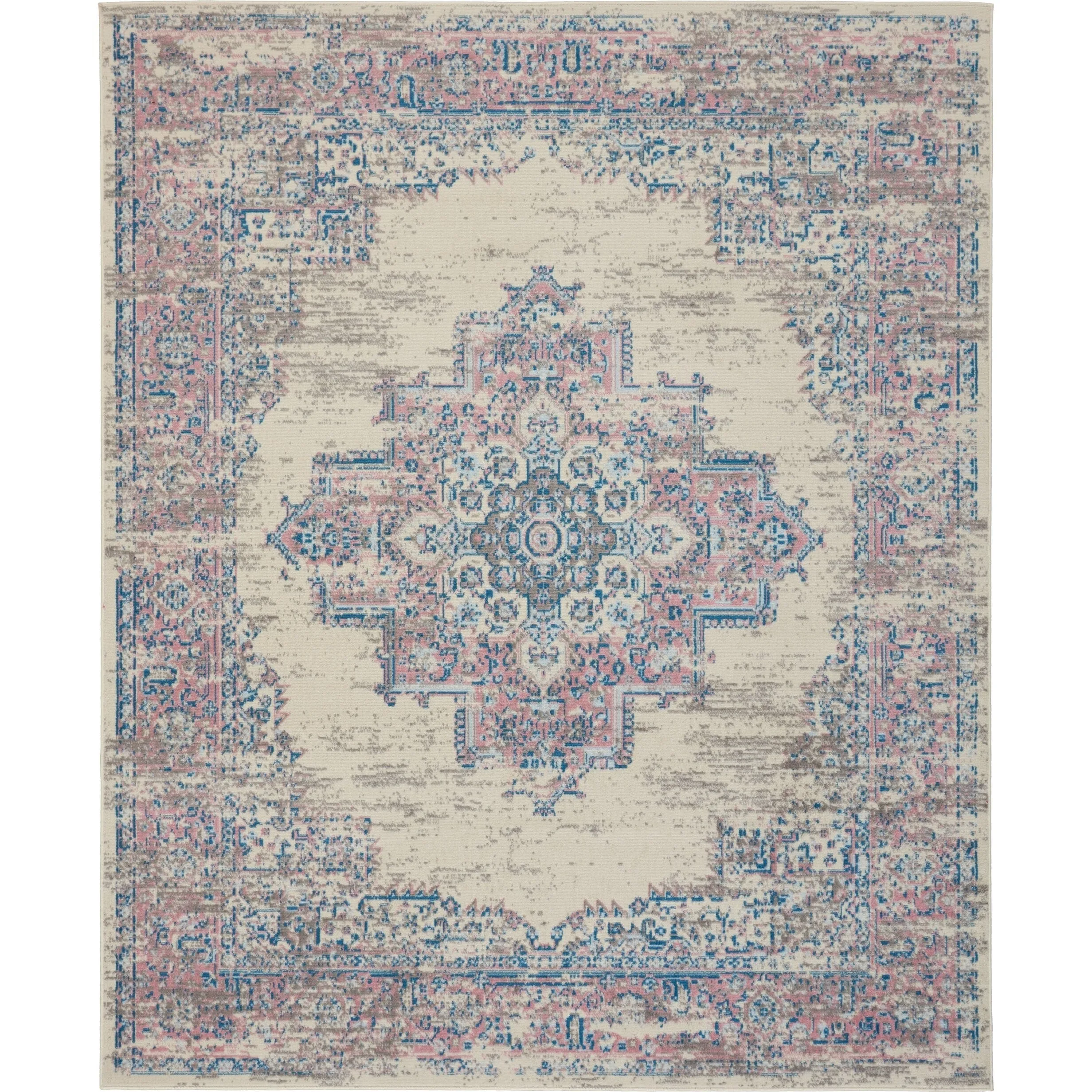 Nourison Grafix Distressed Vintage Medallion Area Rug