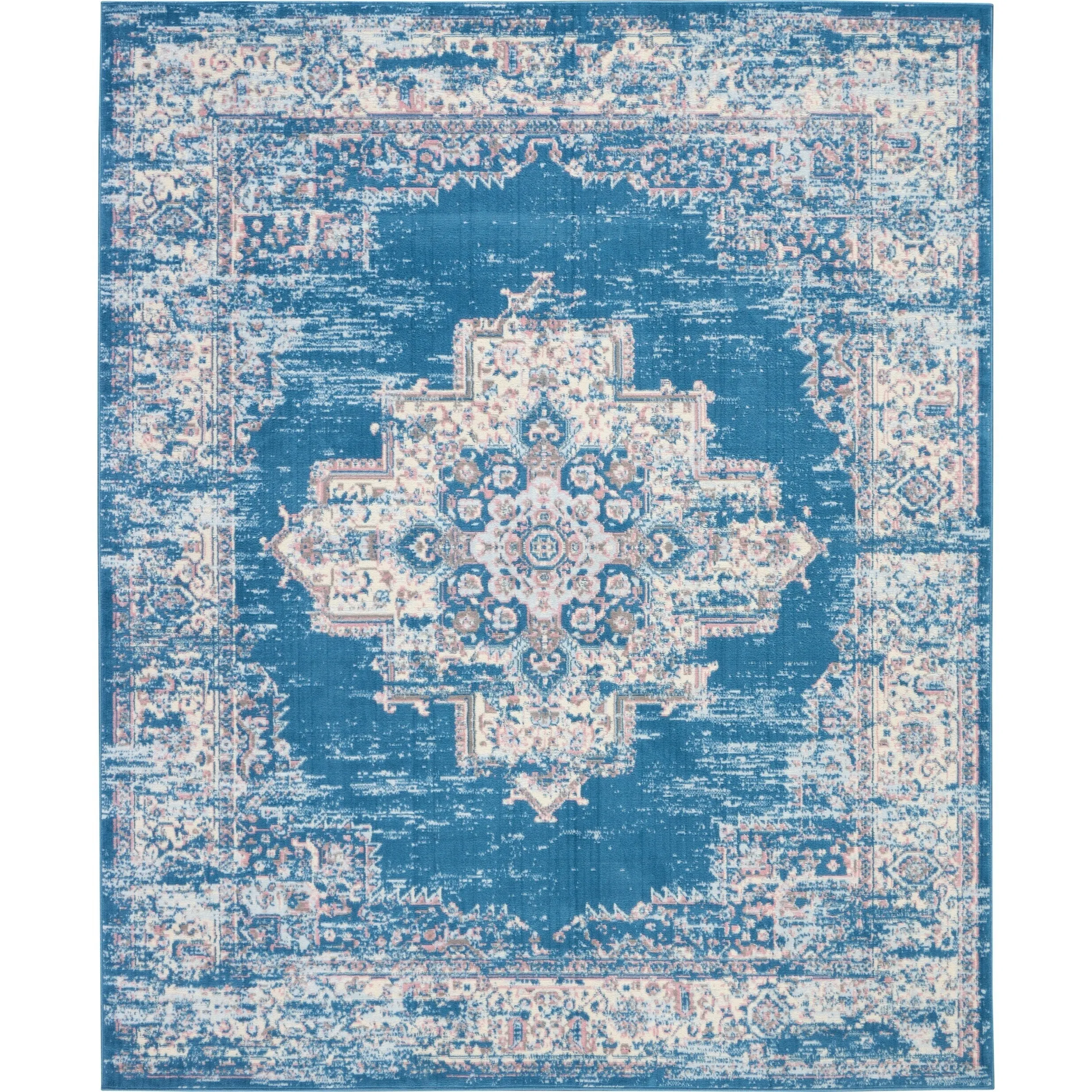 Nourison Grafix Distressed Vintage Medallion Area Rug