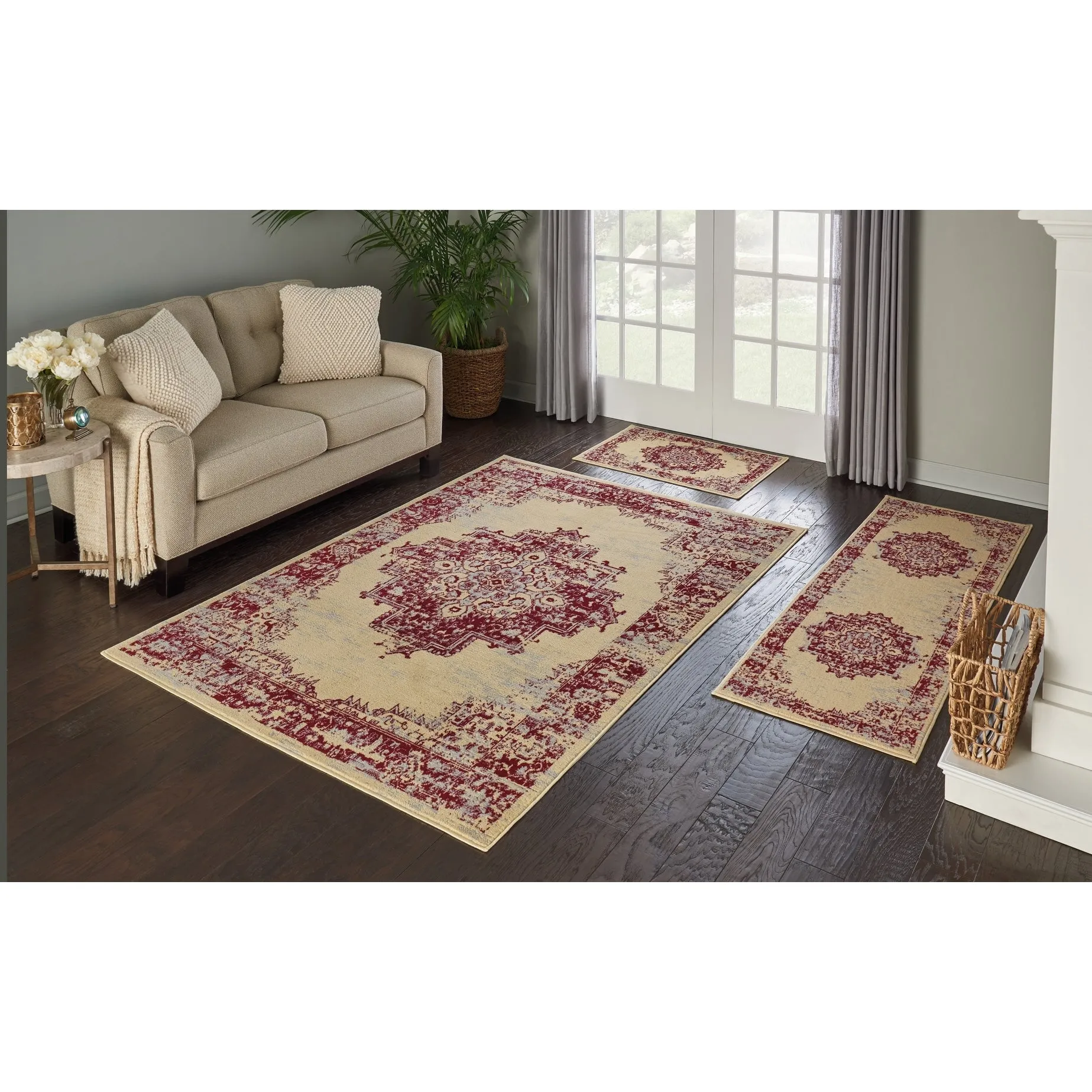 Nourison Grafix Distressed Vintage Medallion Area Rug