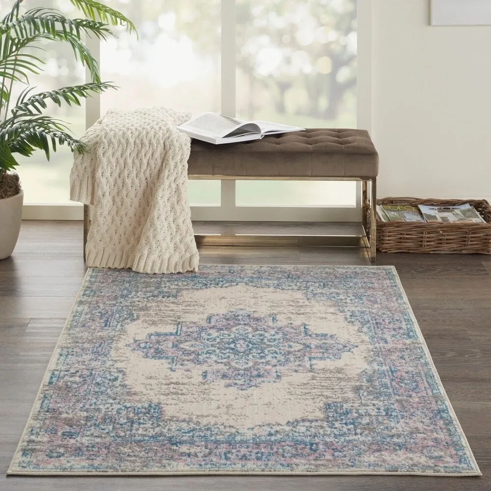 Nourison Grafix Distressed Vintage Medallion Area Rug