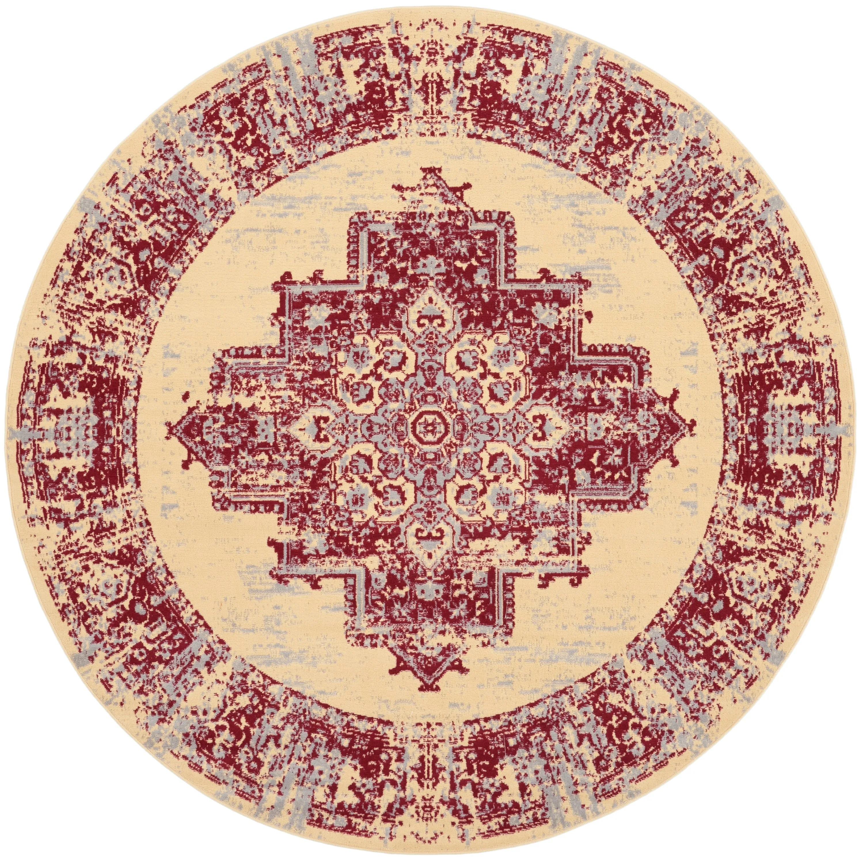 Nourison Grafix Distressed Vintage Medallion Area Rug