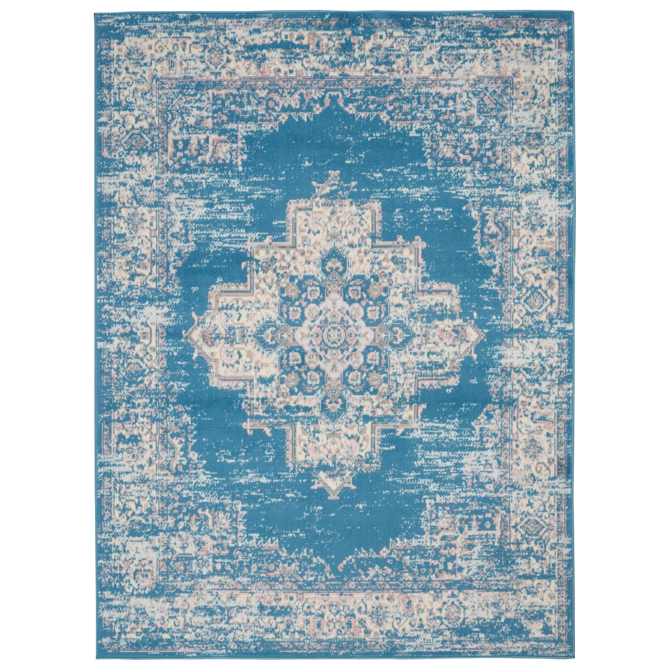 Nourison Grafix Distressed Vintage Medallion Area Rug