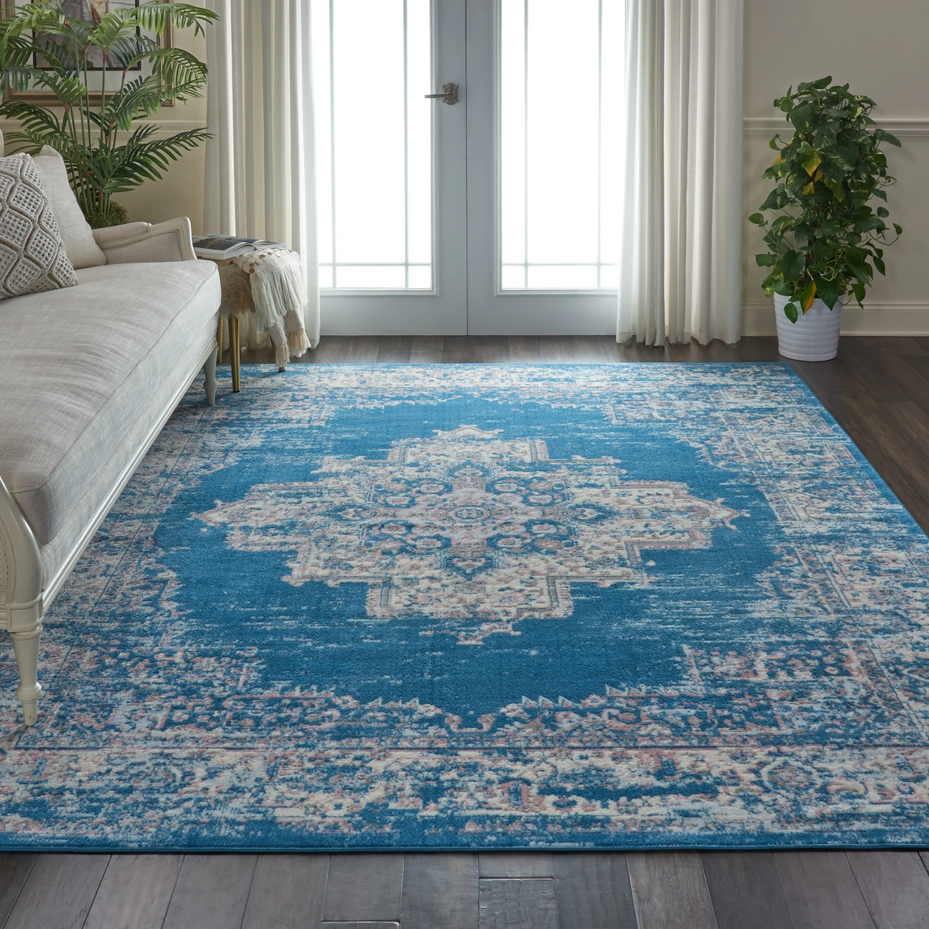 Nourison Grafix Distressed Vintage Medallion Area Rug