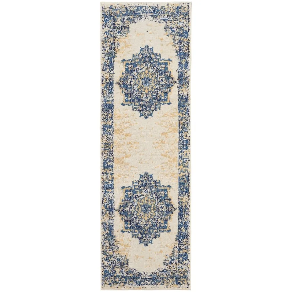 Nourison Grafix Distressed Vintage Medallion Area Rug
