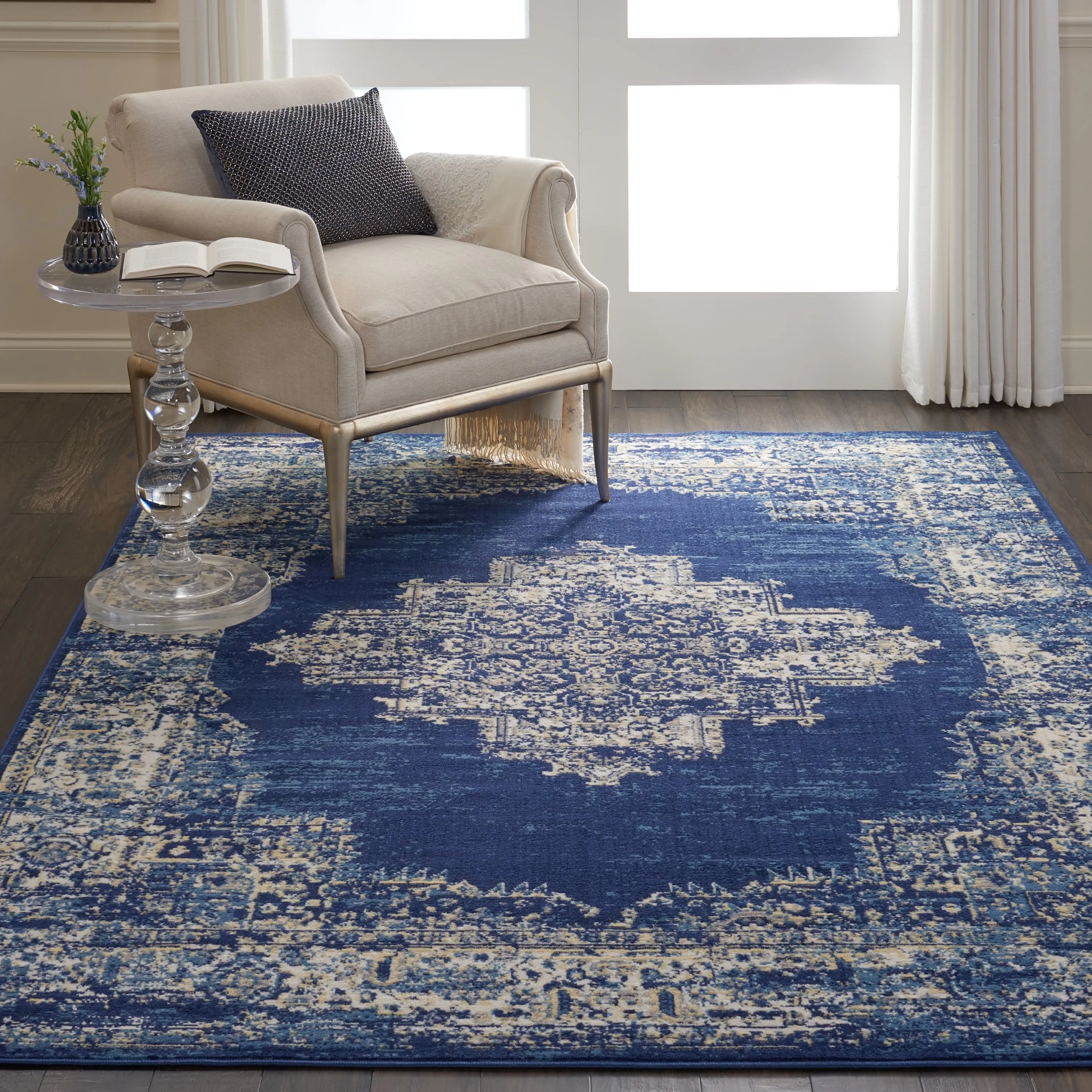 Nourison Grafix Distressed Vintage Medallion Area Rug