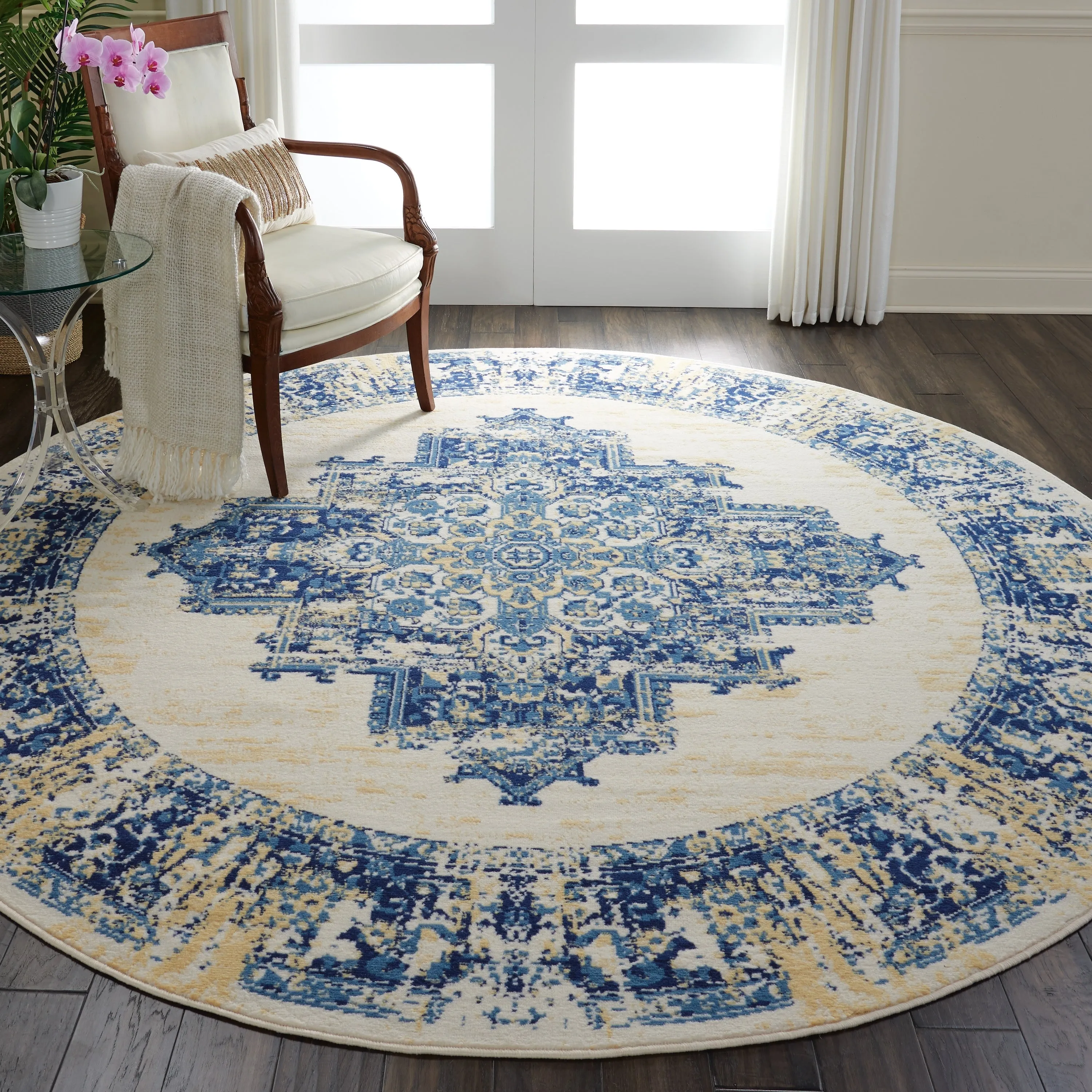 Nourison Grafix Distressed Vintage Medallion Area Rug