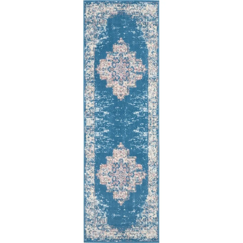 Nourison Grafix Distressed Vintage Medallion Area Rug