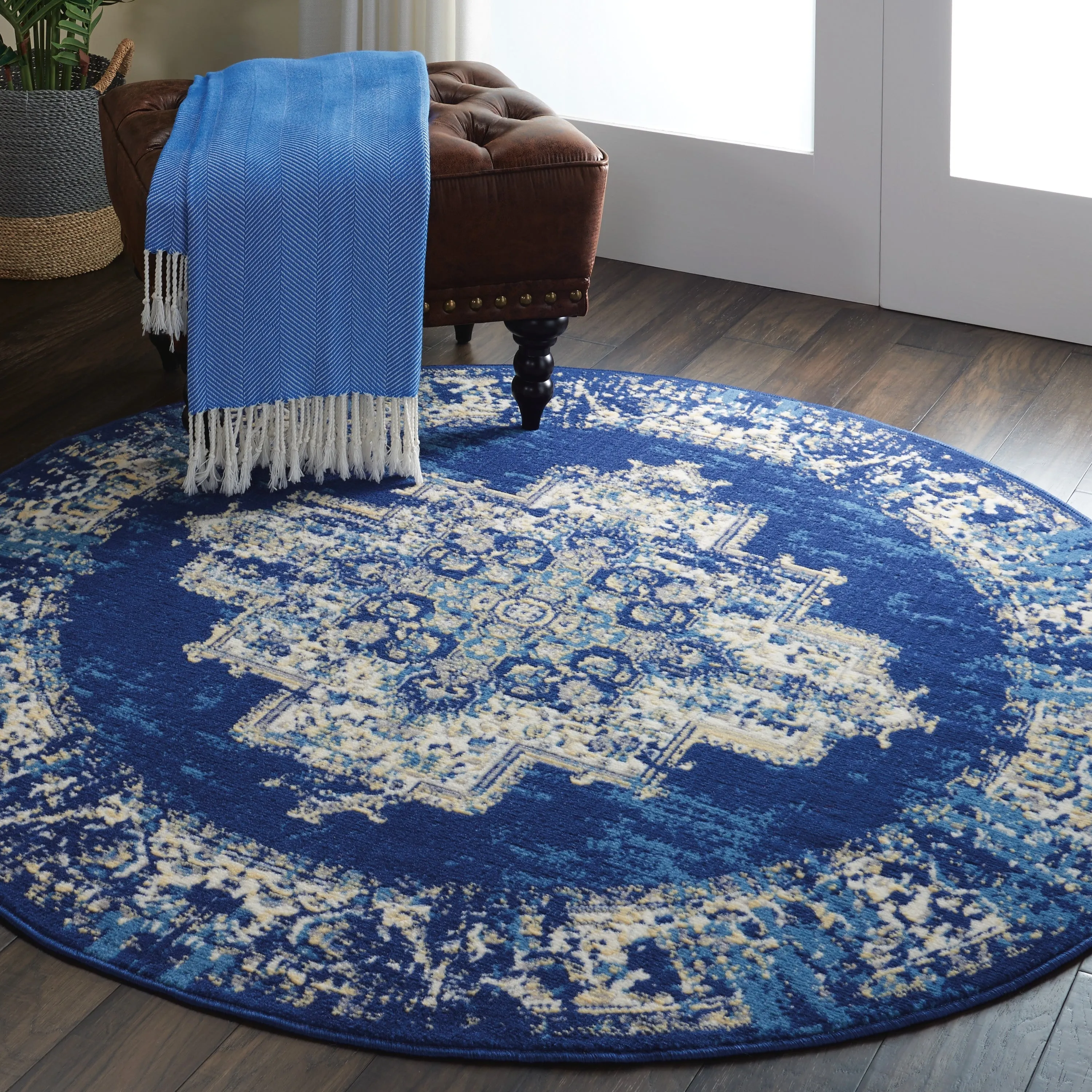 Nourison Grafix Distressed Vintage Medallion Area Rug