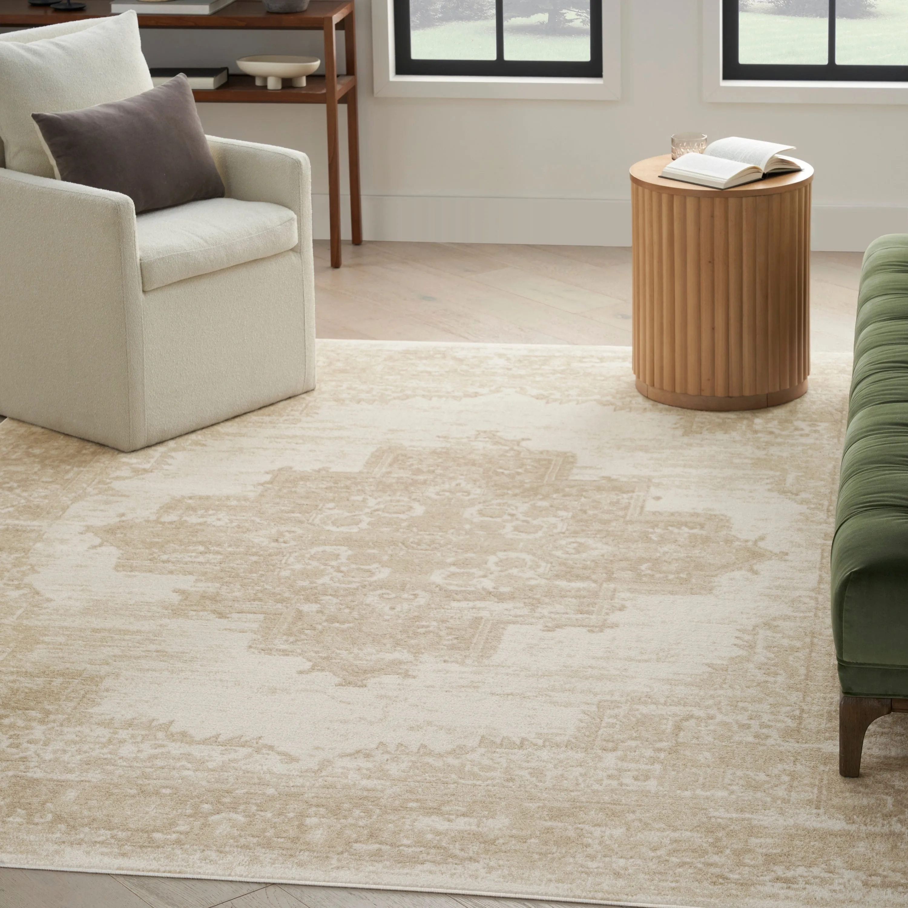 Nourison Grafix Distressed Vintage Medallion Area Rug