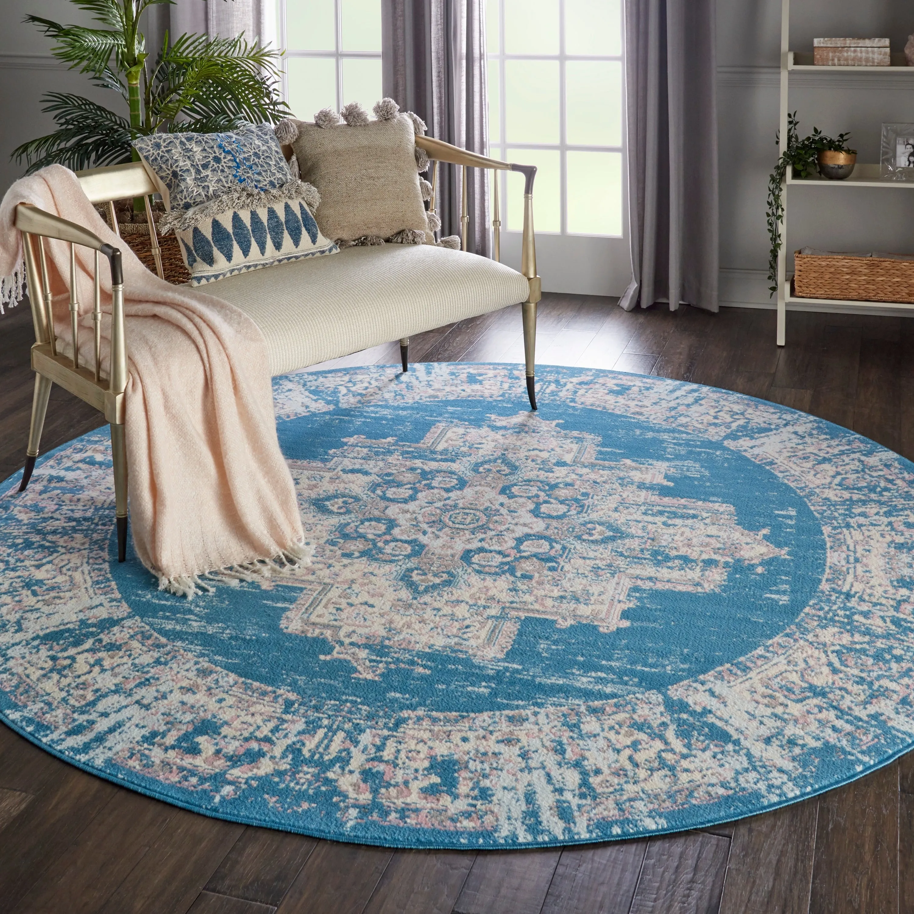 Nourison Grafix Distressed Vintage Medallion Area Rug