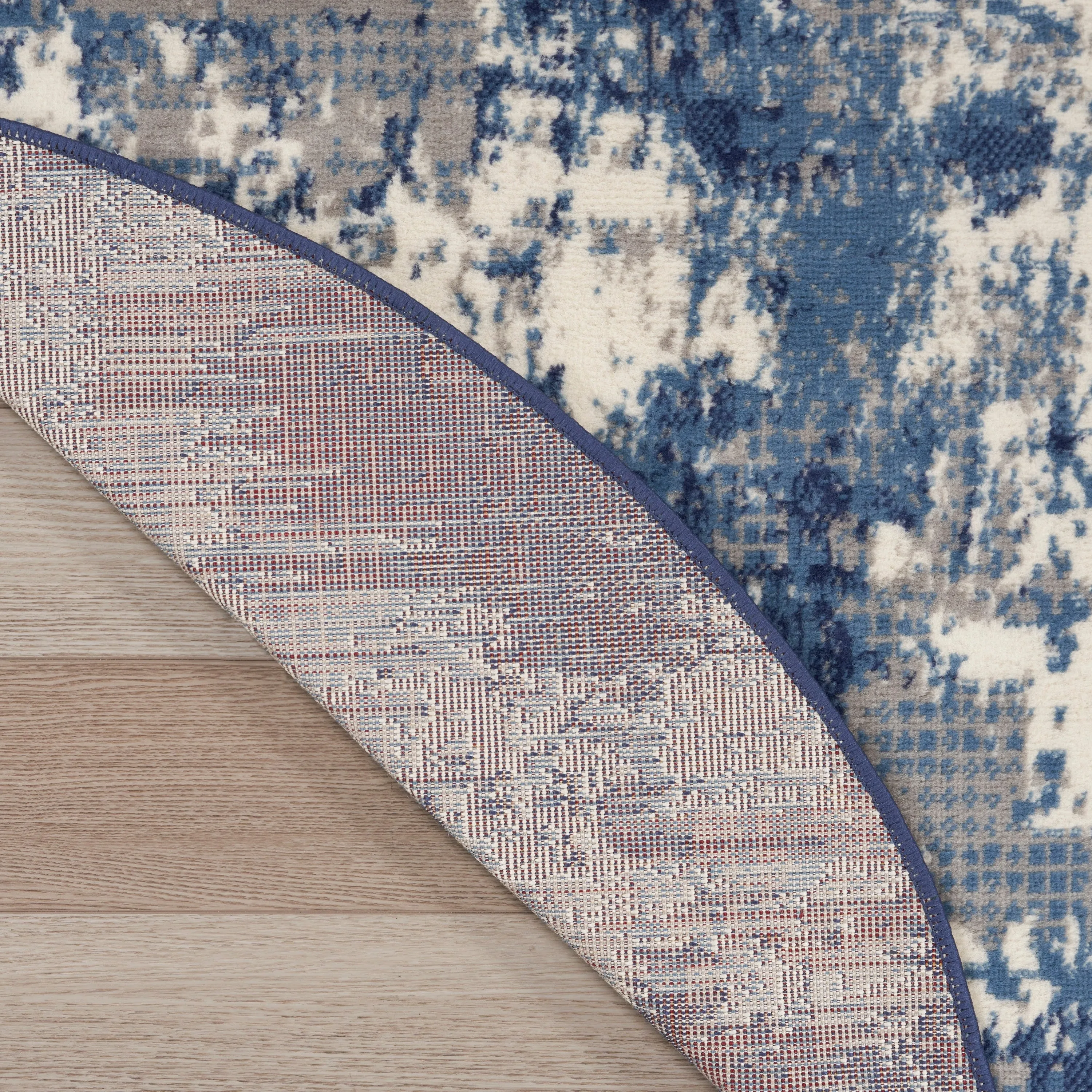Nourison Grafix Indoor Blue Abstract Area Rug