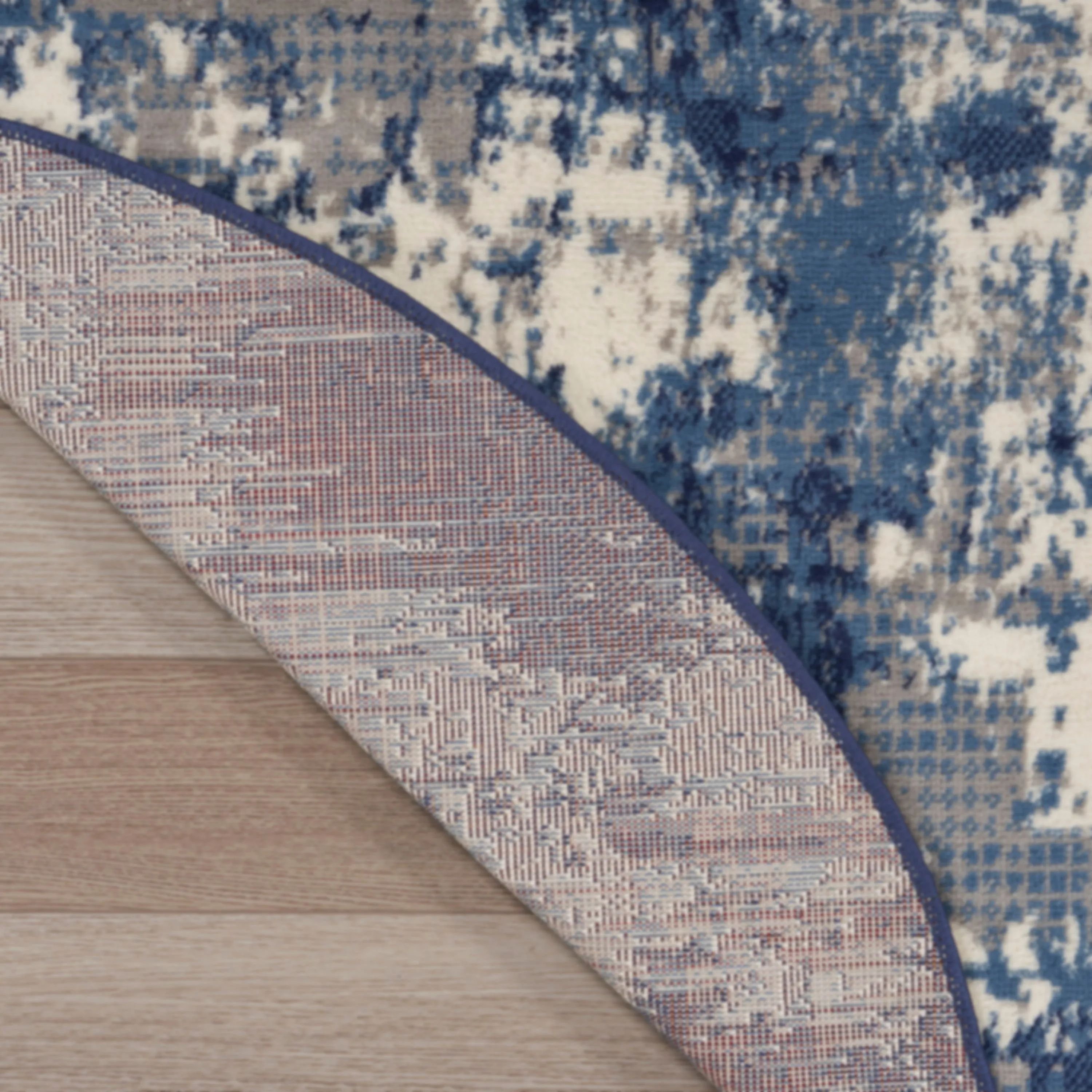 Nourison Grafix Indoor Blue Abstract Area Rug