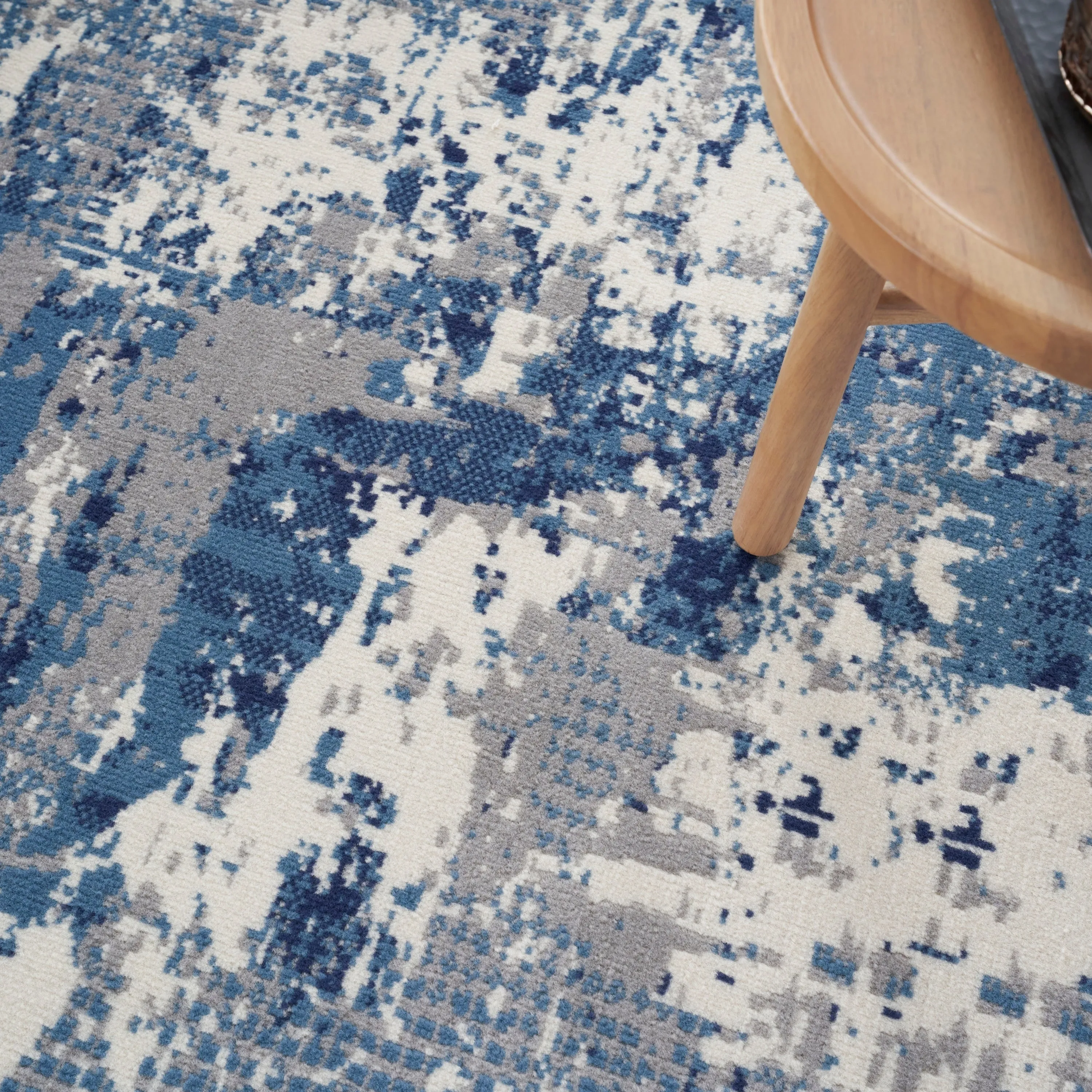 Nourison Grafix Indoor Blue Abstract Area Rug