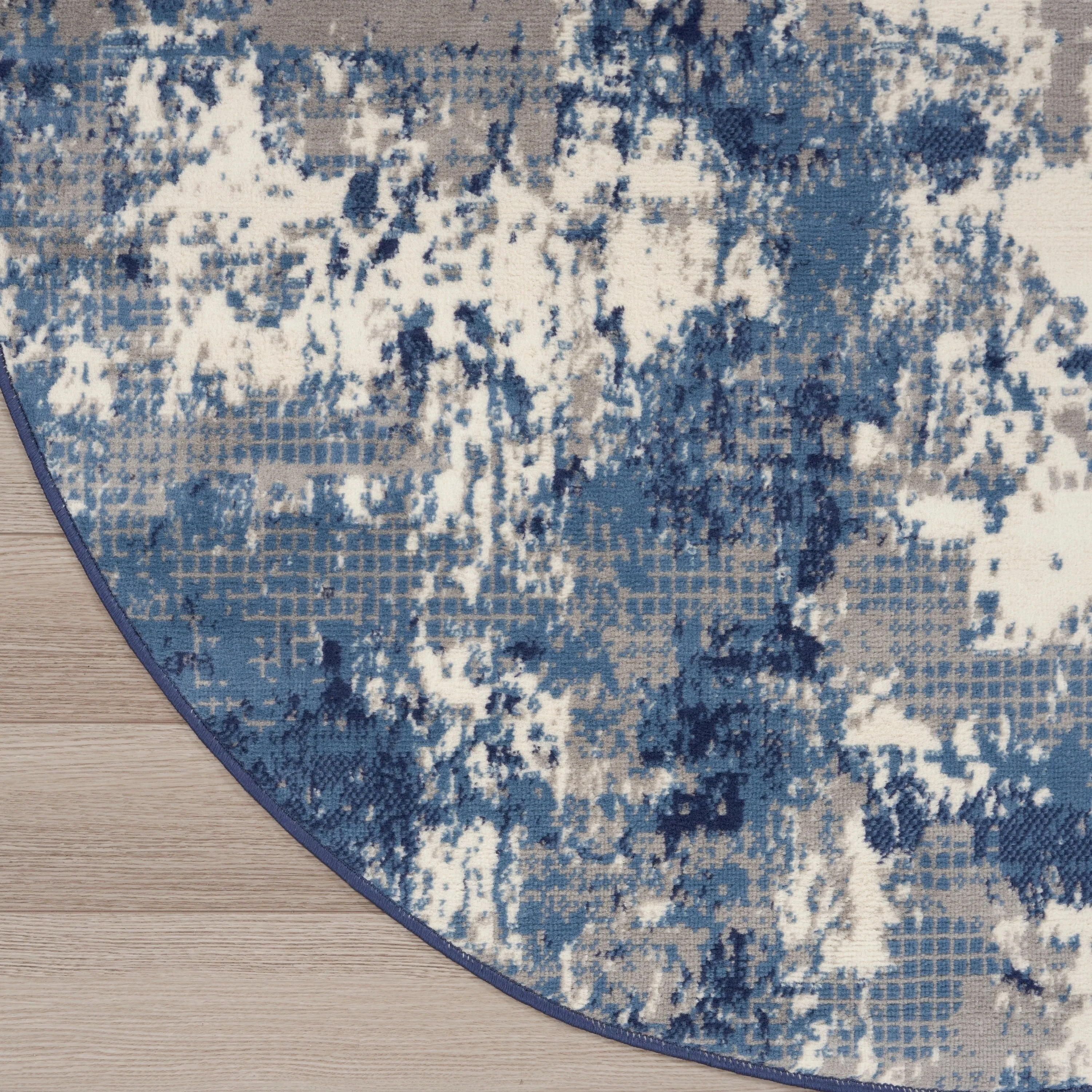 Nourison Grafix Indoor Blue Abstract Area Rug