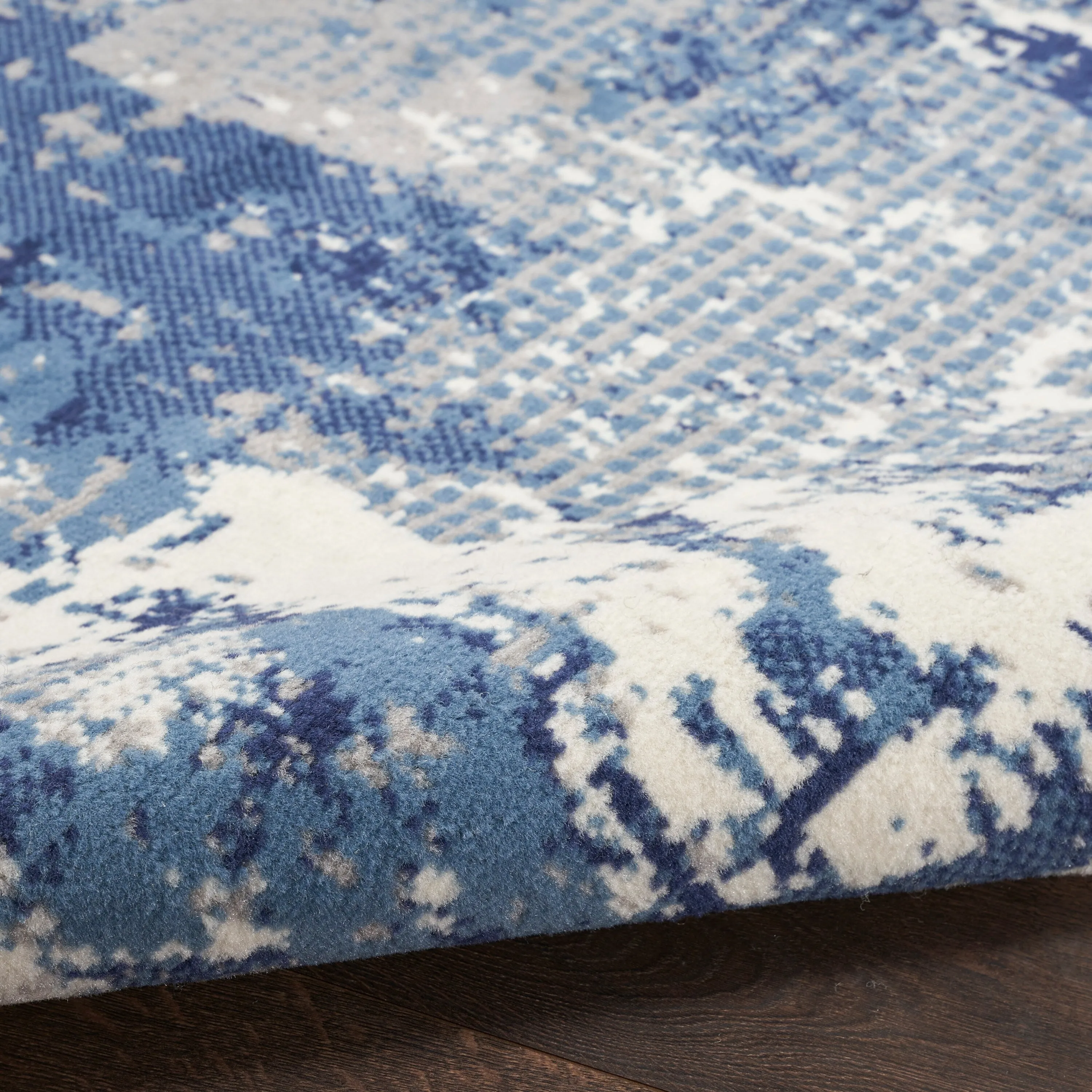 Nourison Grafix Indoor Blue Abstract Area Rug