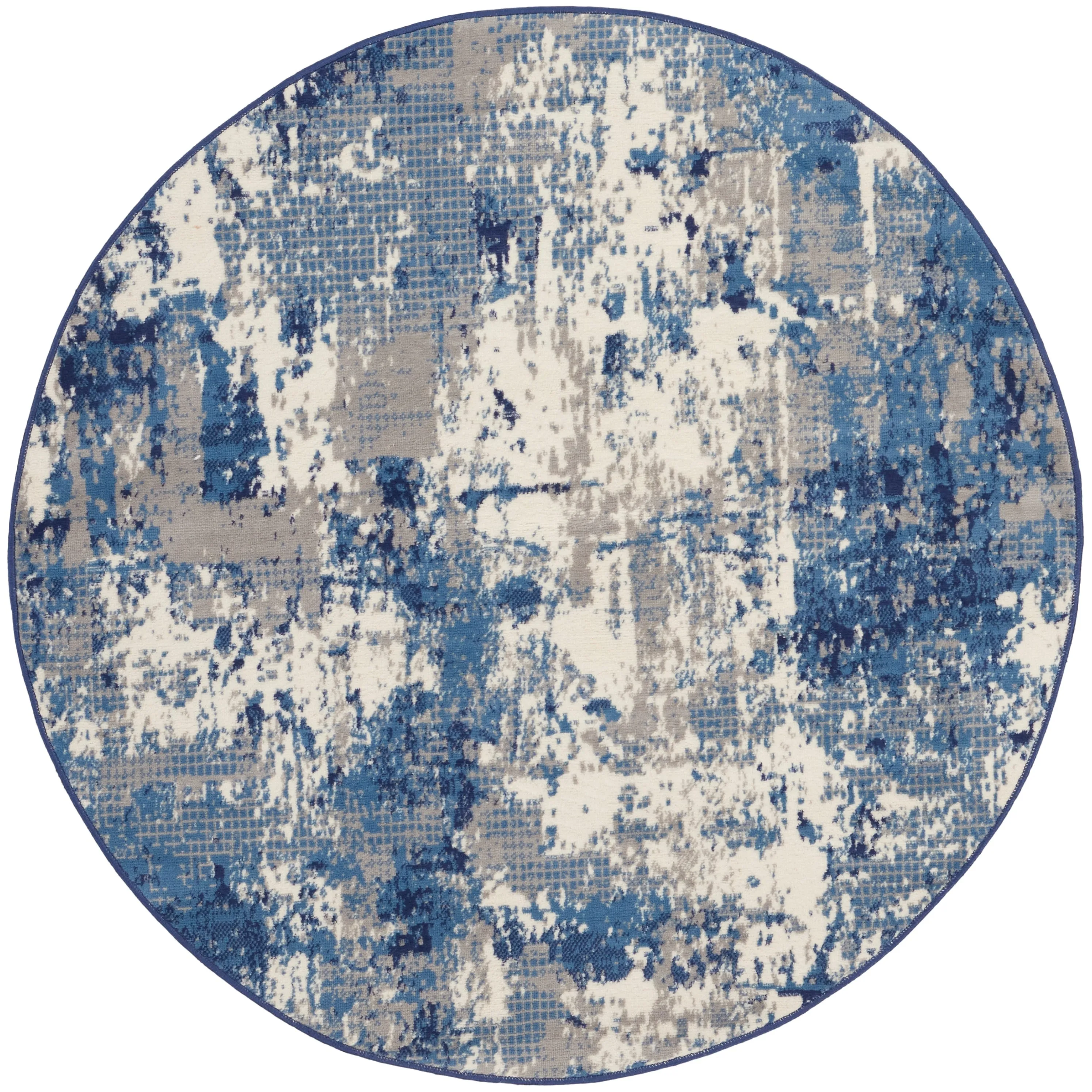Nourison Grafix Indoor Blue Abstract Area Rug