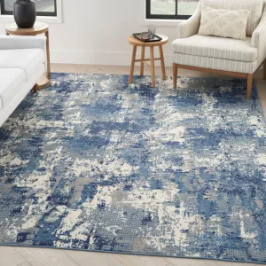 Nourison Grafix Indoor Blue Abstract Area Rug