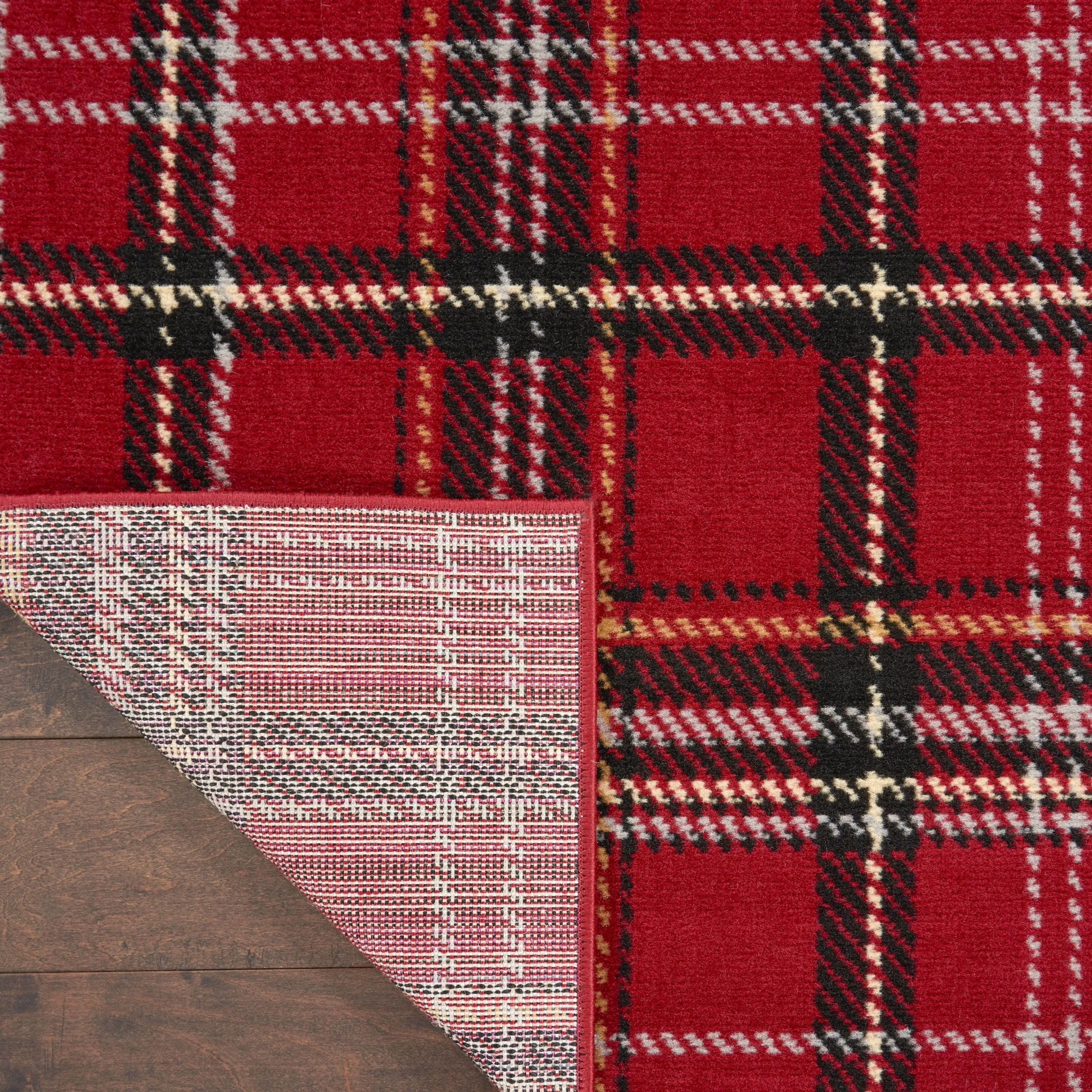 Nourison Grafix Plaid Farmhouse Area Rug