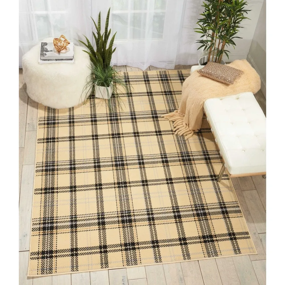 Nourison Grafix Plaid Farmhouse Area Rug