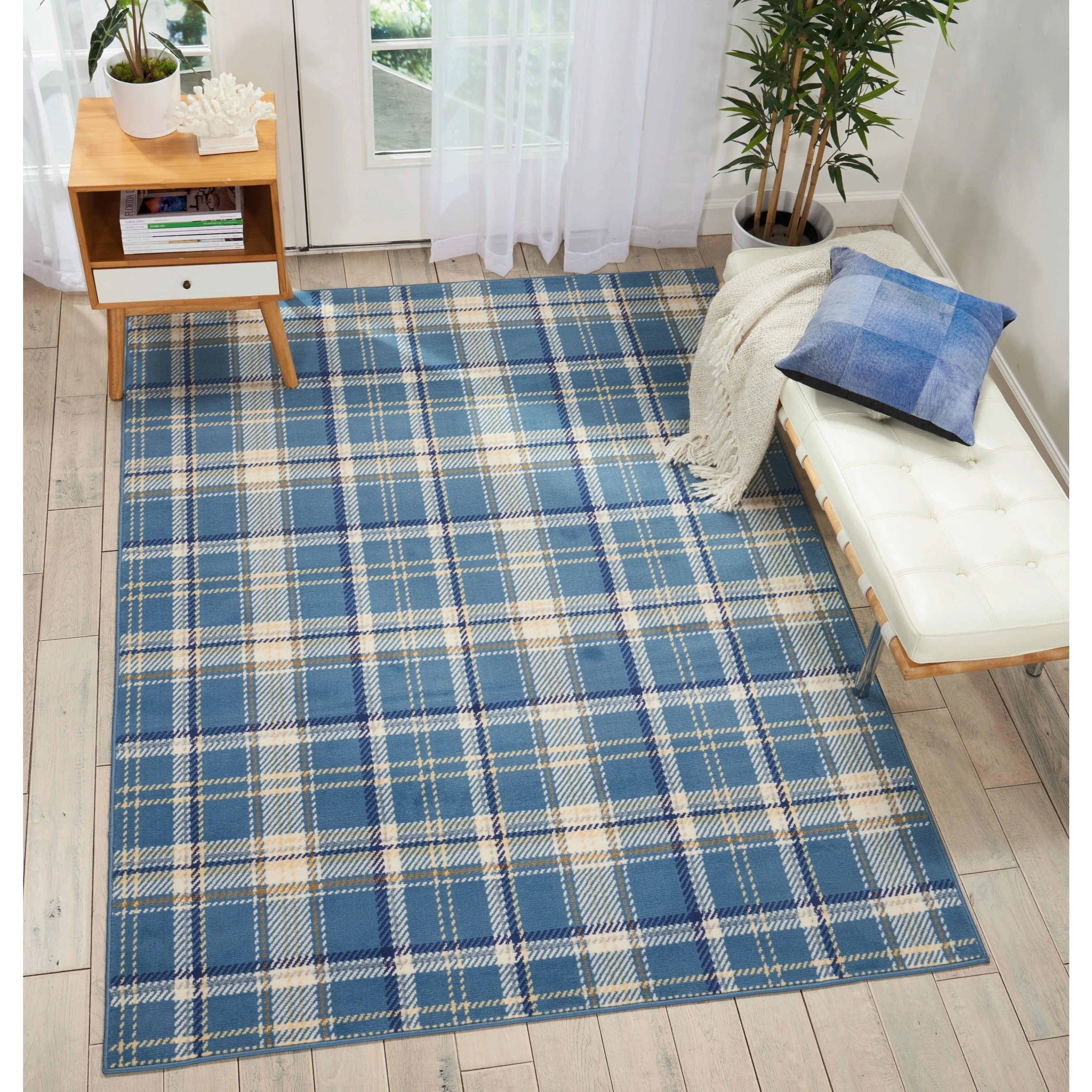 Nourison Grafix Plaid Farmhouse Area Rug