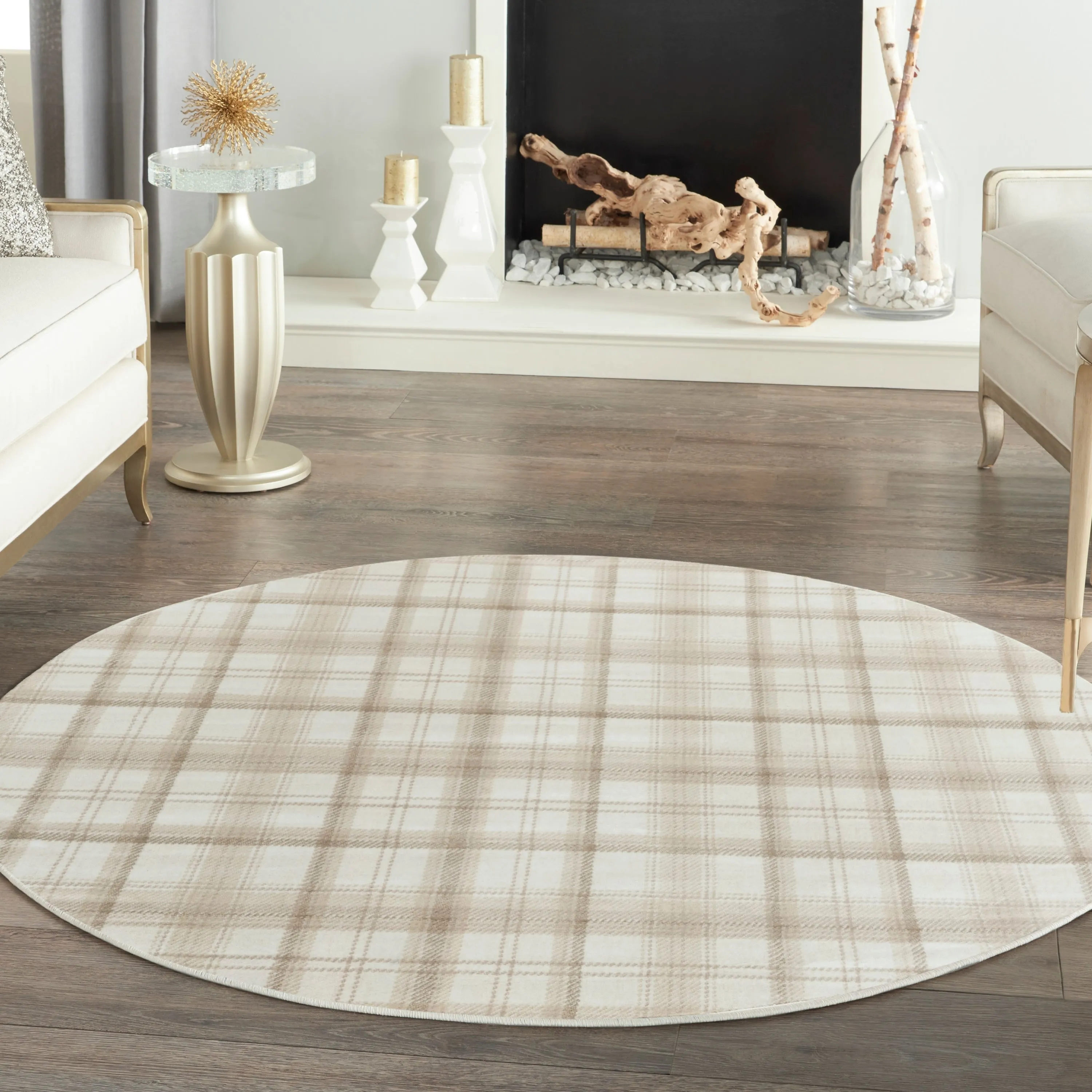 Nourison Grafix Plaid Farmhouse Area Rug