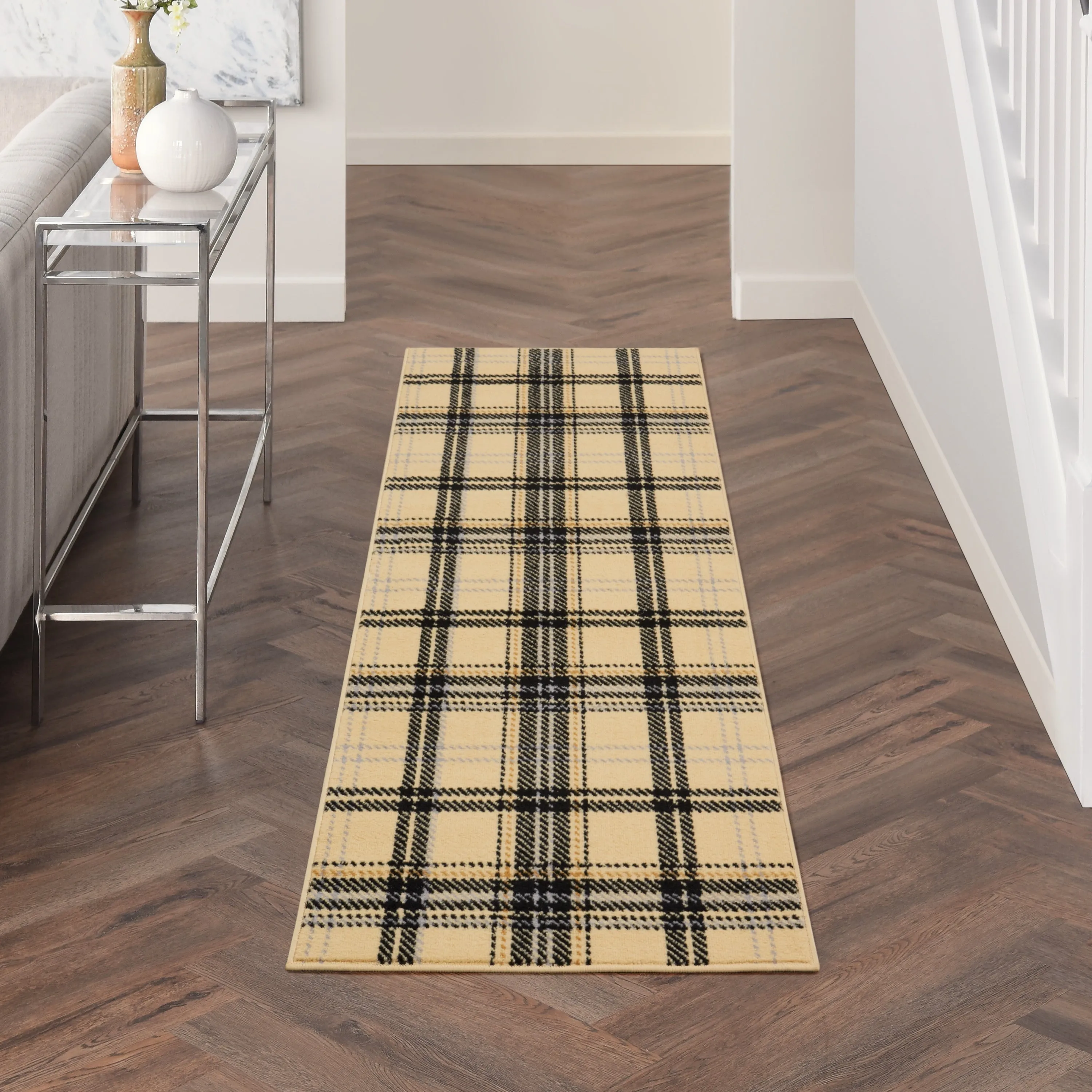 Nourison Grafix Plaid Farmhouse Area Rug