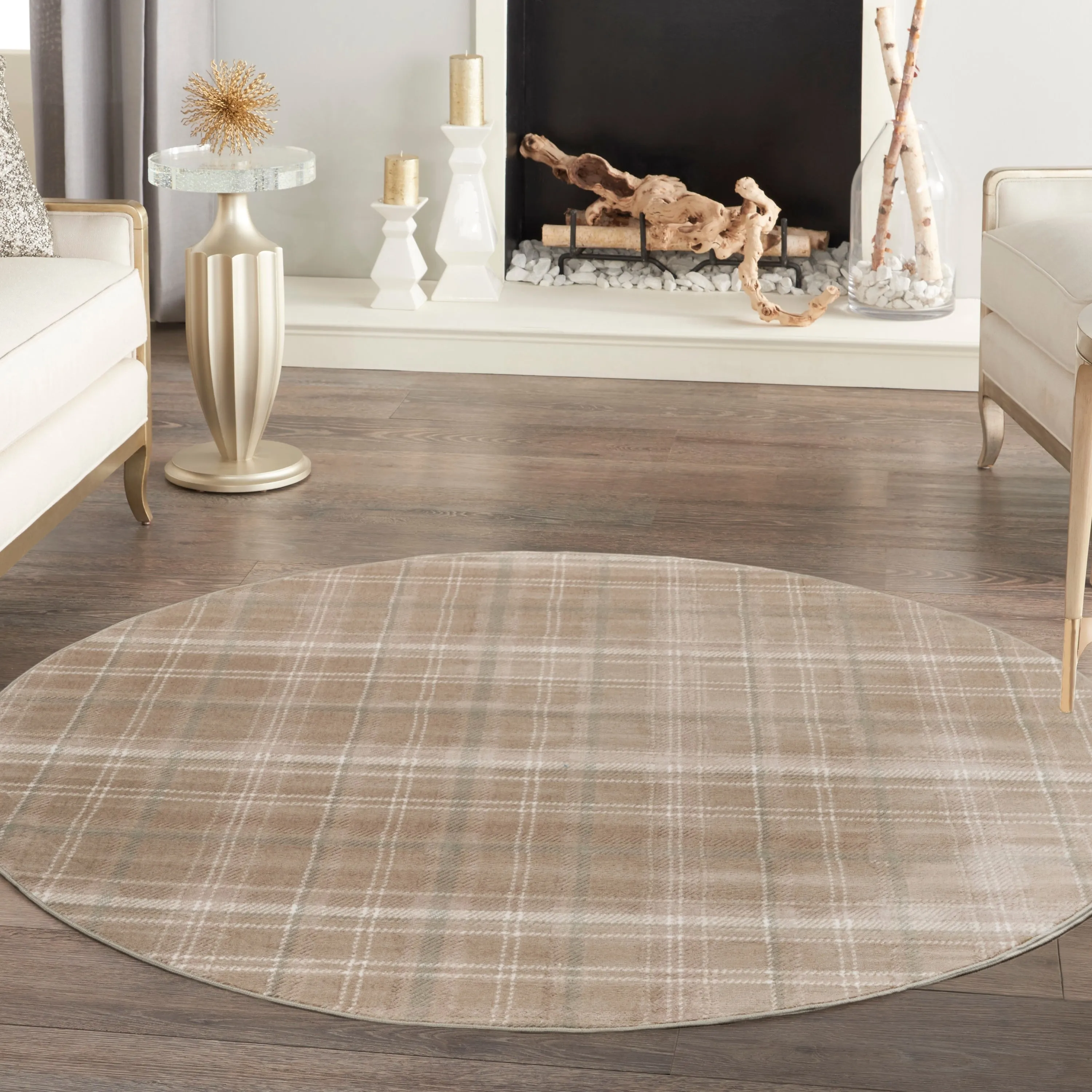 Nourison Grafix Plaid Farmhouse Area Rug