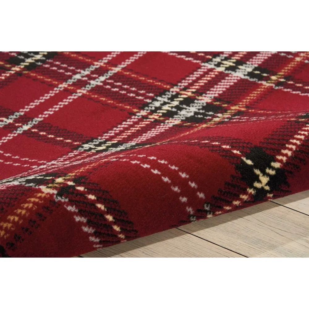 Nourison Grafix Plaid Farmhouse Area Rug