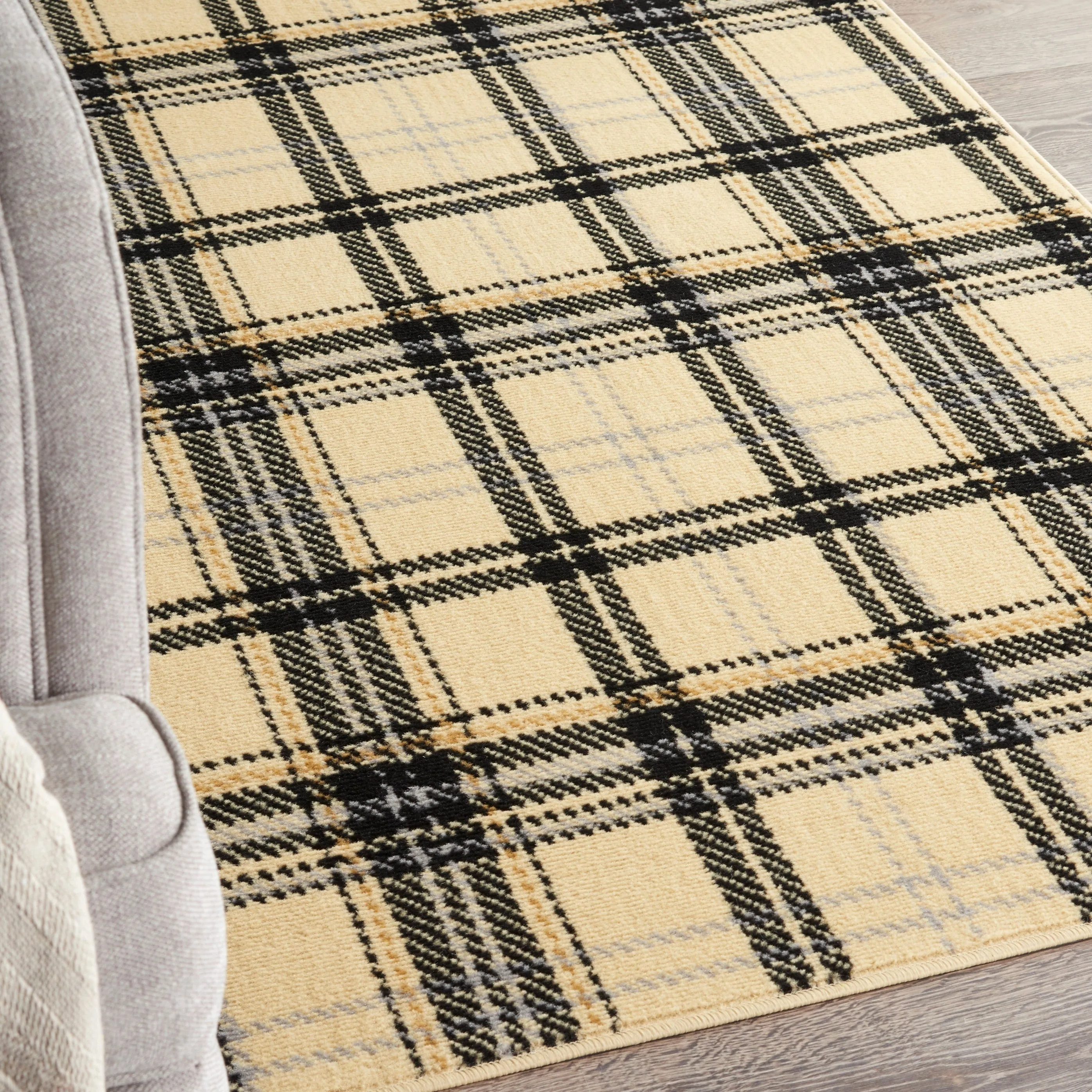 Nourison Grafix Plaid Farmhouse Area Rug