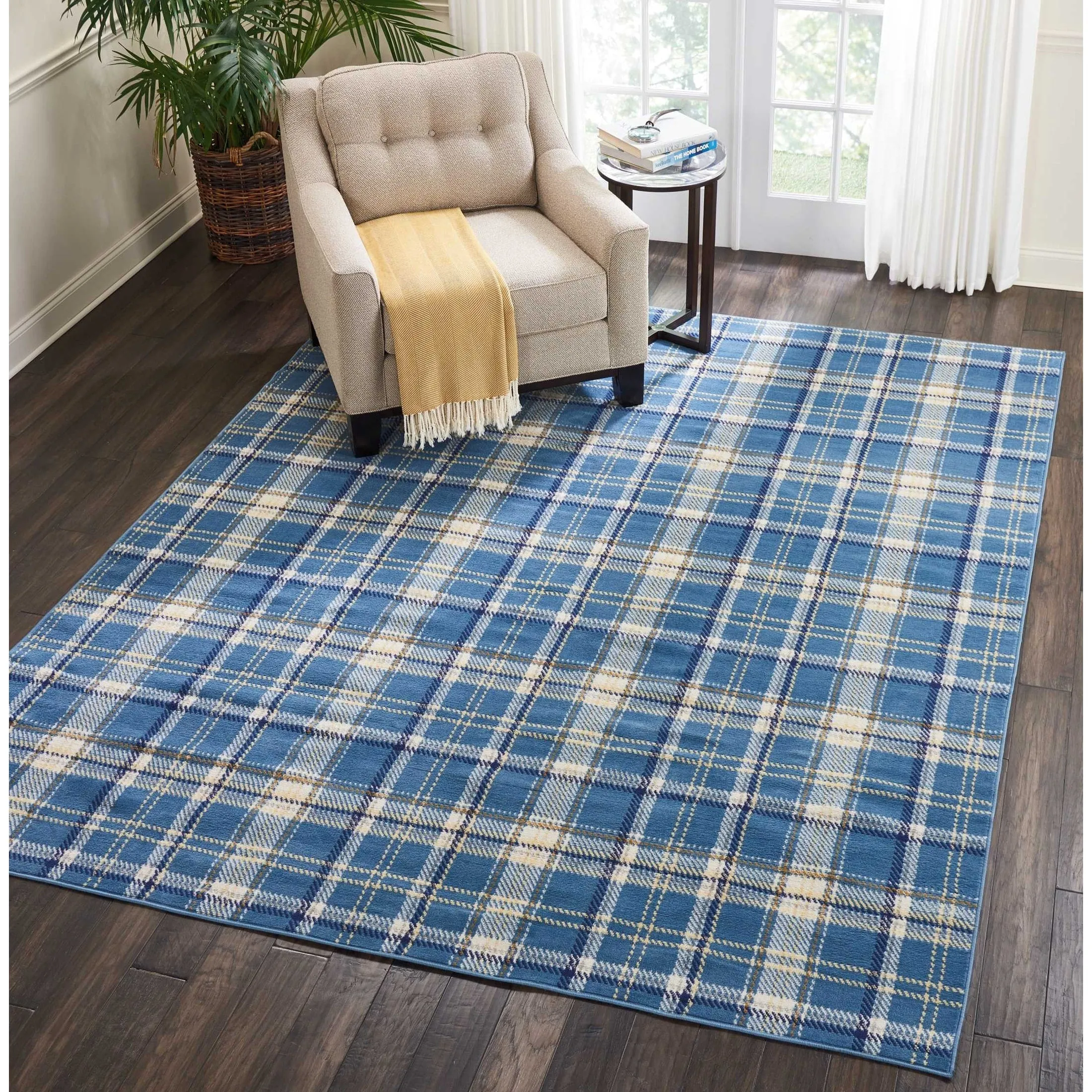 Nourison Grafix Plaid Farmhouse Area Rug