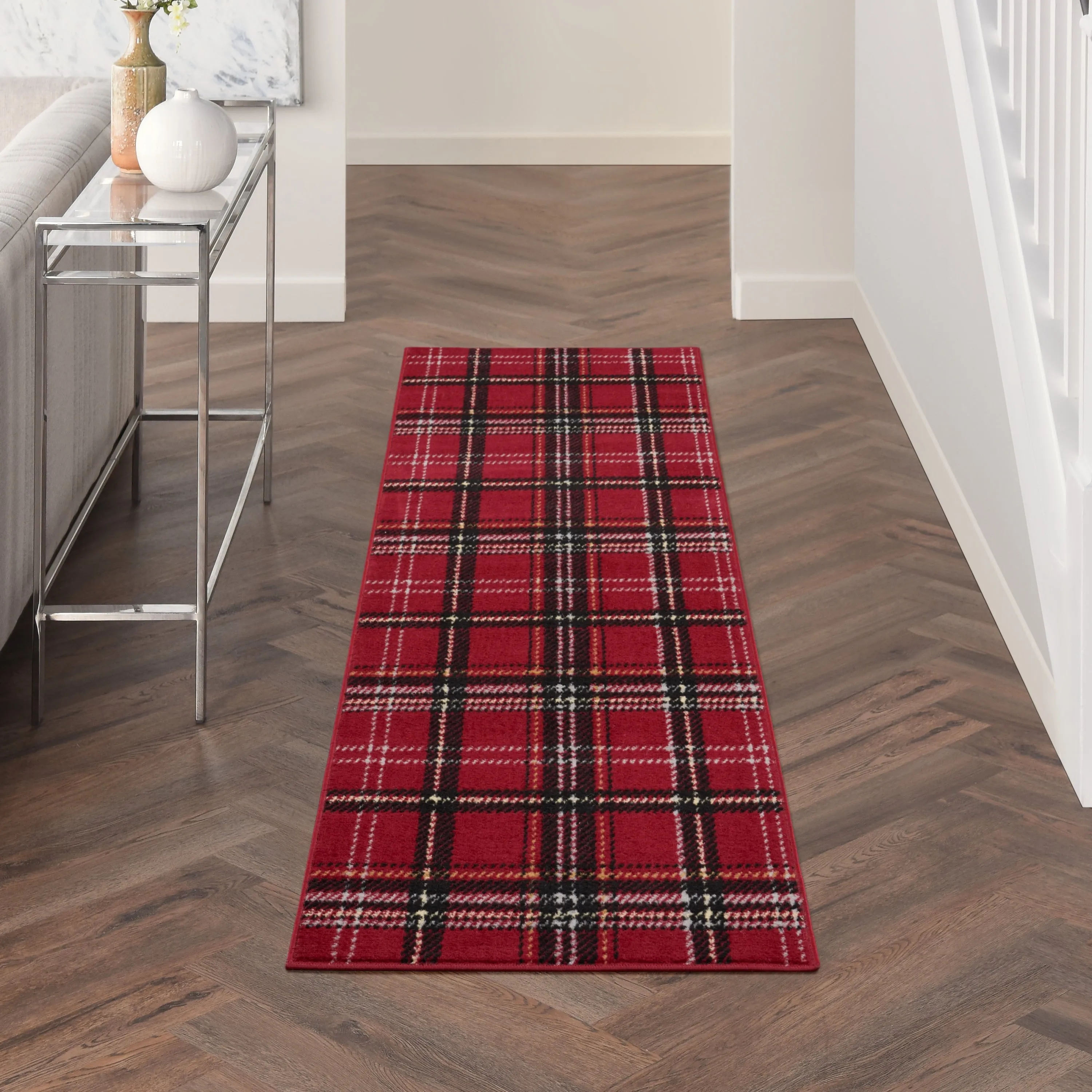 Nourison Grafix Plaid Farmhouse Area Rug
