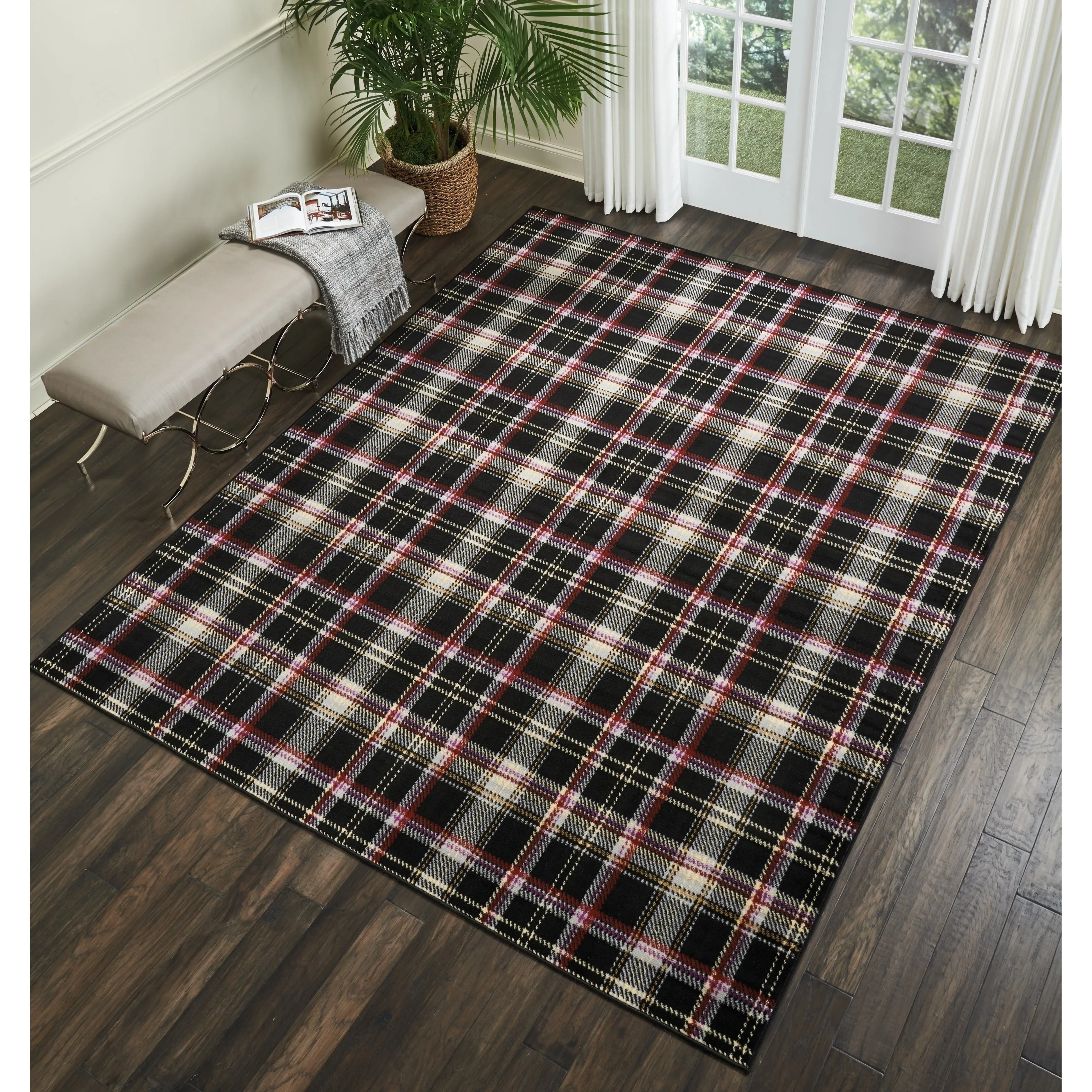 Nourison Grafix Plaid Farmhouse Area Rug