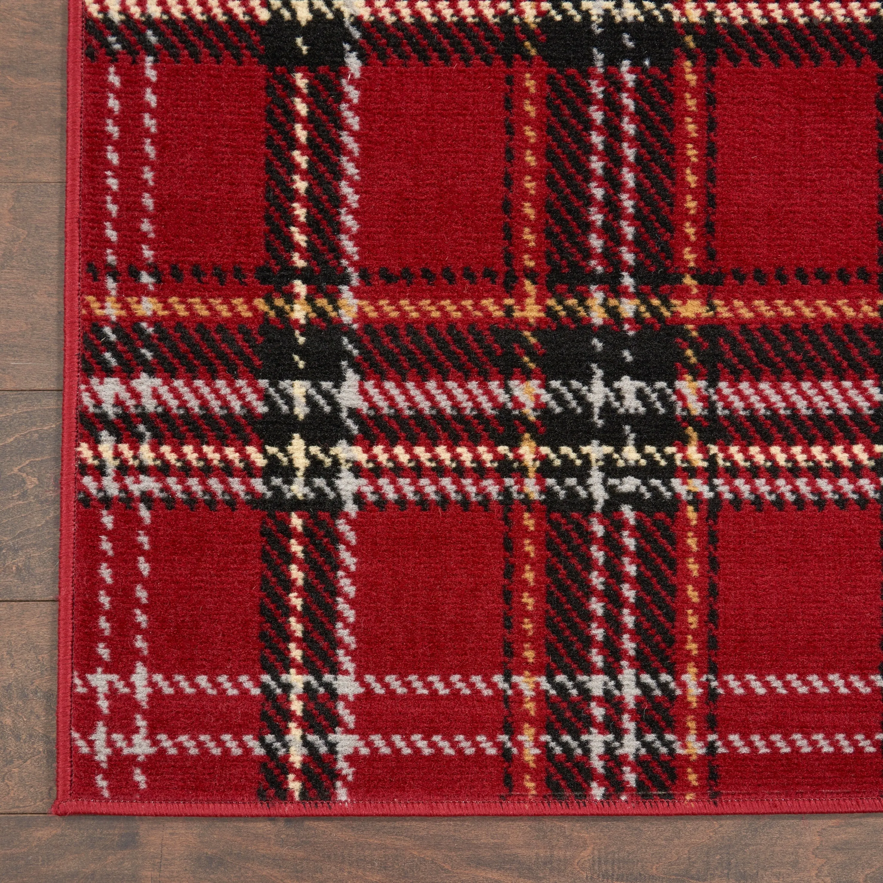 Nourison Grafix Plaid Farmhouse Area Rug