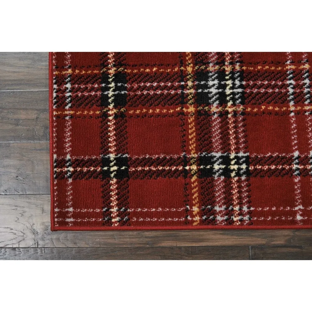 Nourison Grafix Plaid Farmhouse Area Rug