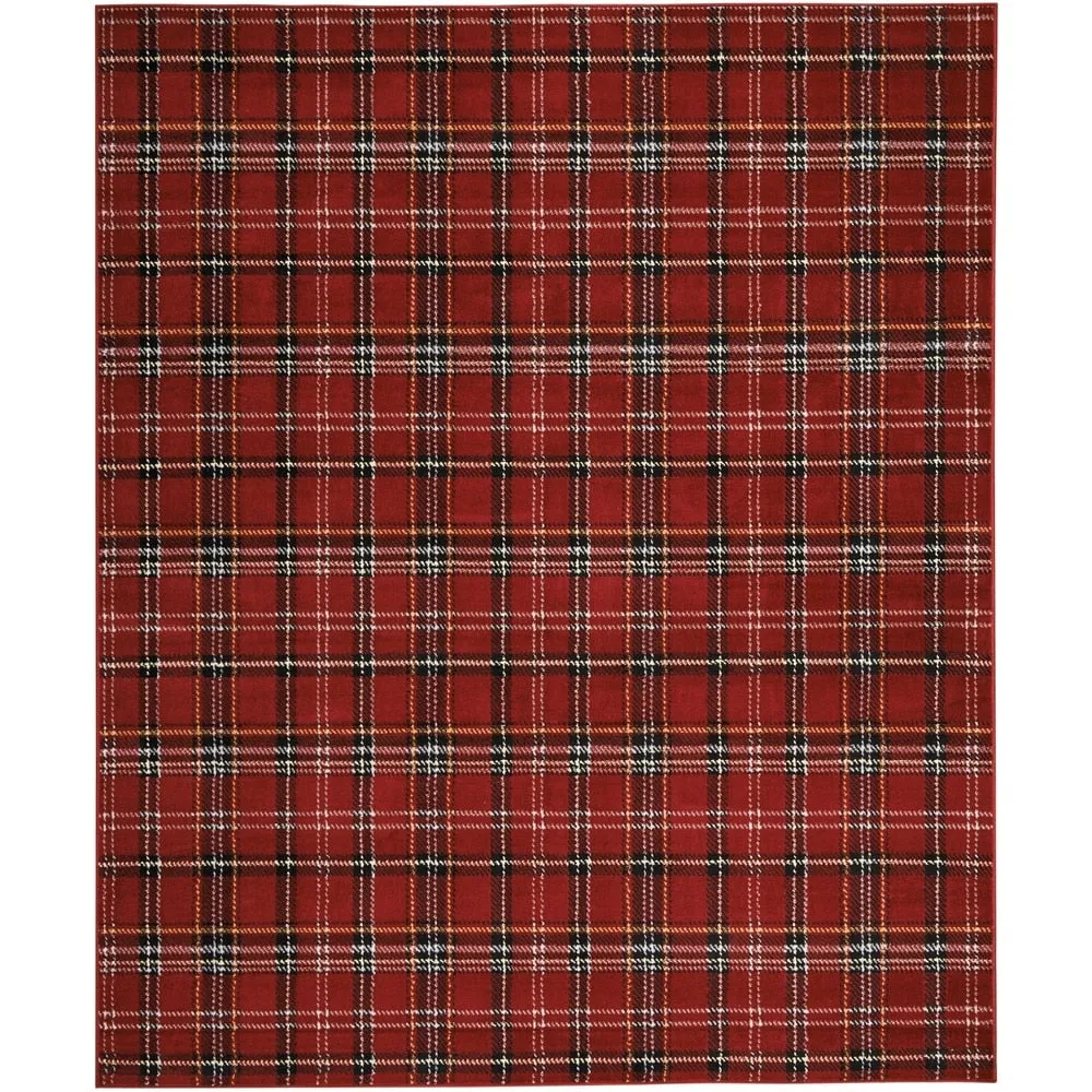 Nourison Grafix Plaid Farmhouse Area Rug