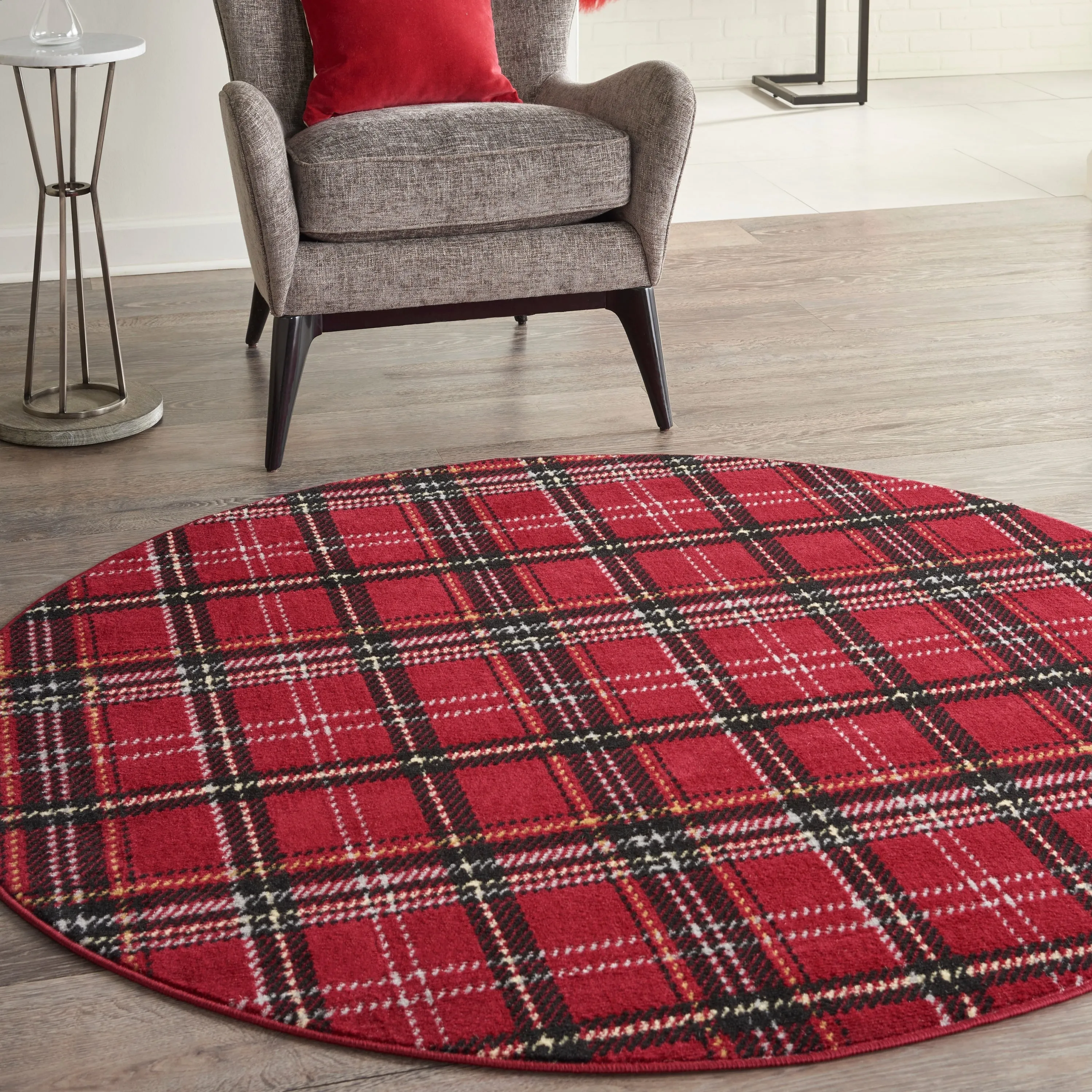 Nourison Grafix Plaid Farmhouse Area Rug