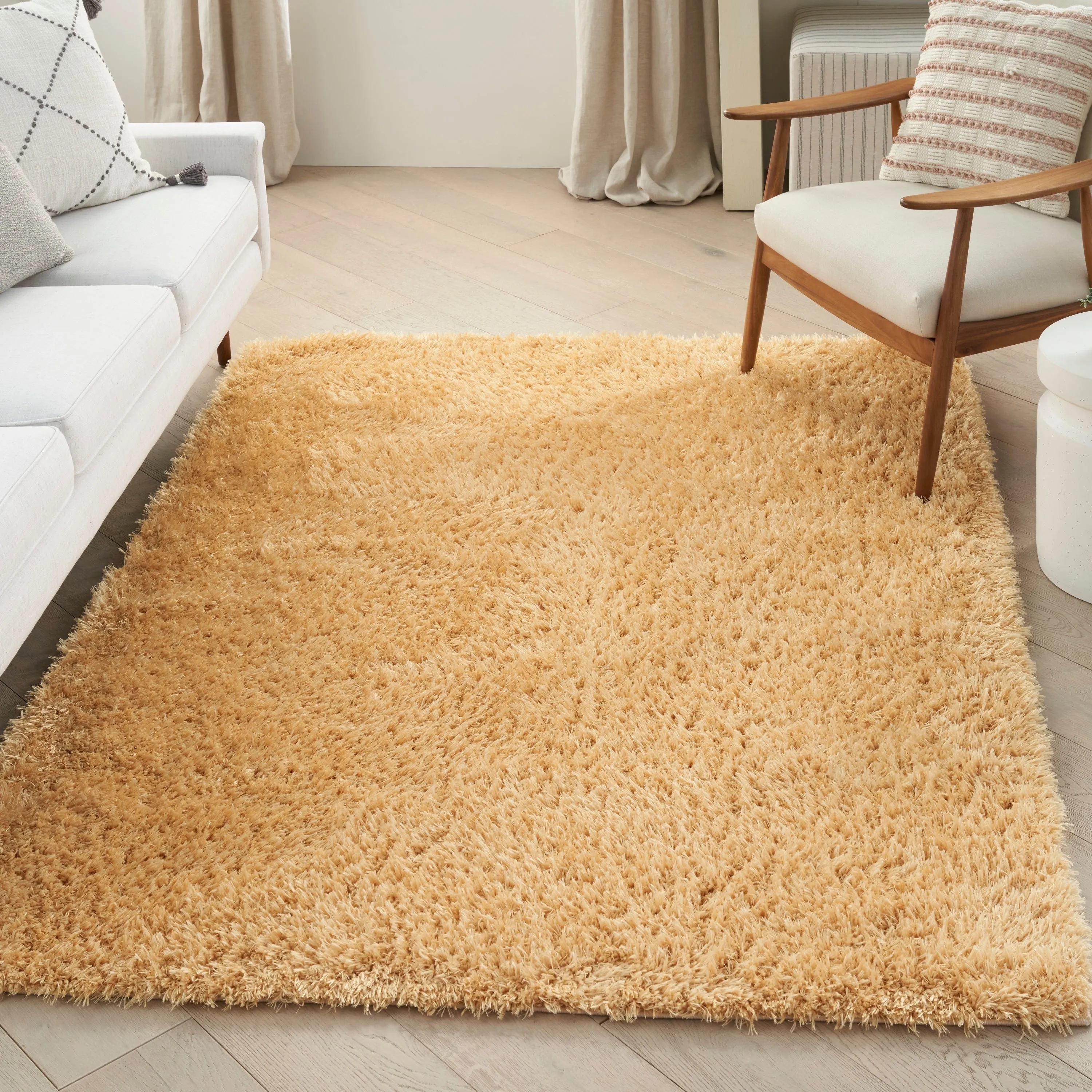 Nourison Lush Shag Contemporary Solid Shag Area Rug