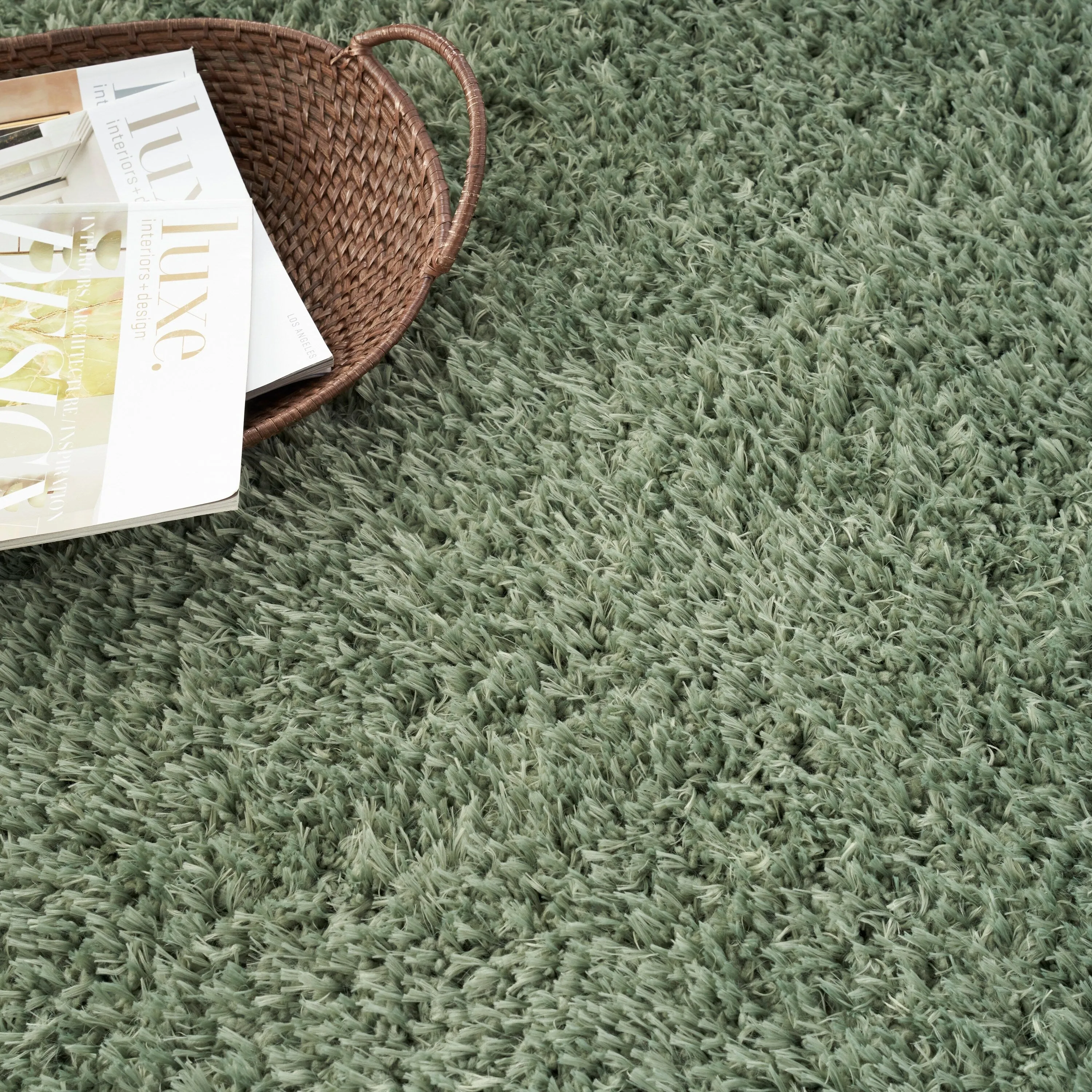 Nourison Lush Shag Contemporary Solid Shag Area Rug