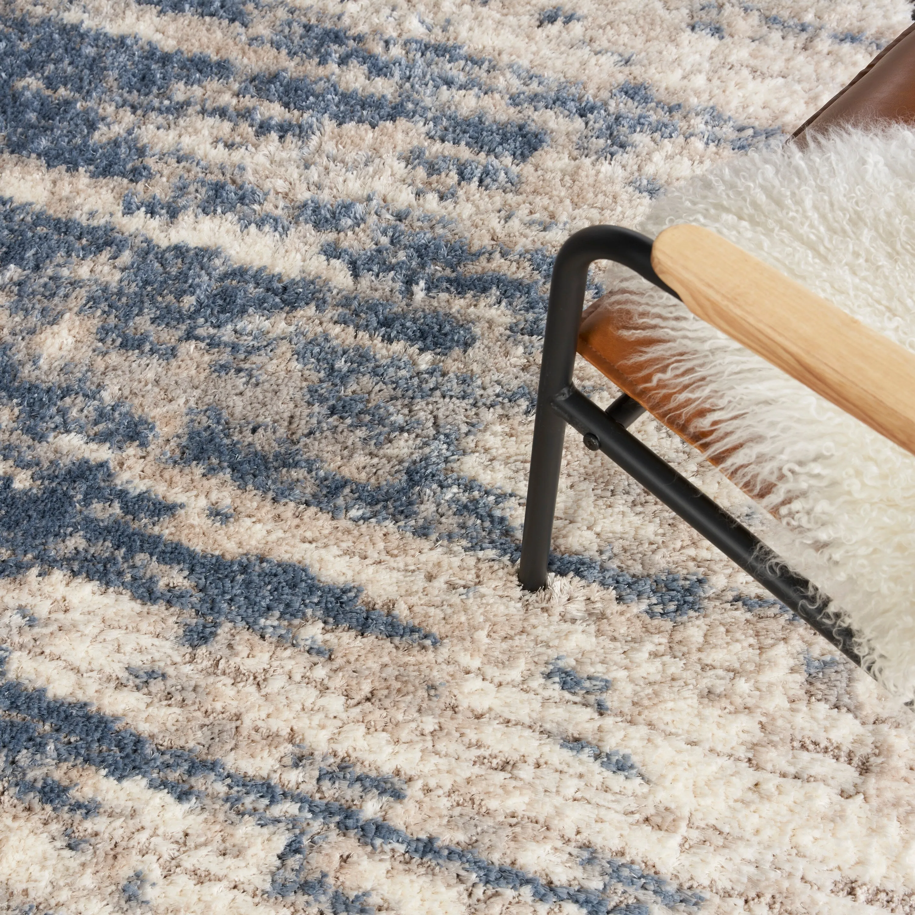 Nourison Luxurious Shag Abstract Glam Ultra Plush Pile Area Rug