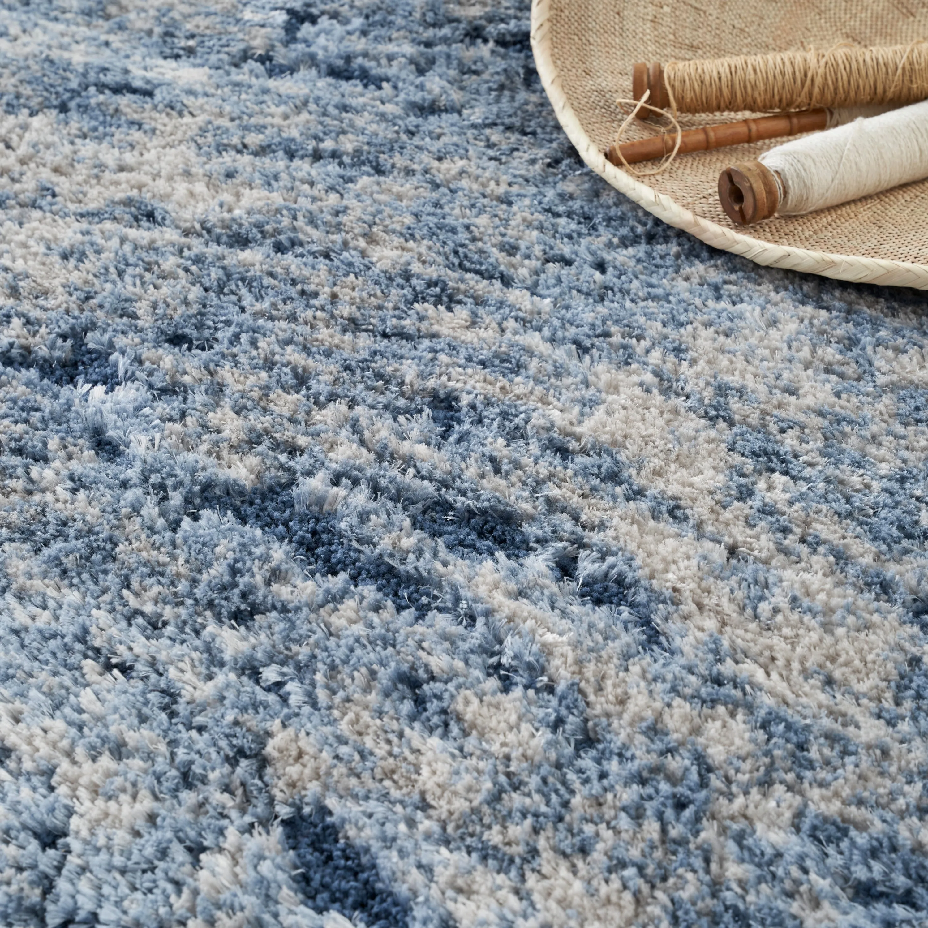 Nourison Luxurious Shag Abstract Wave Plush Shag Area Rug