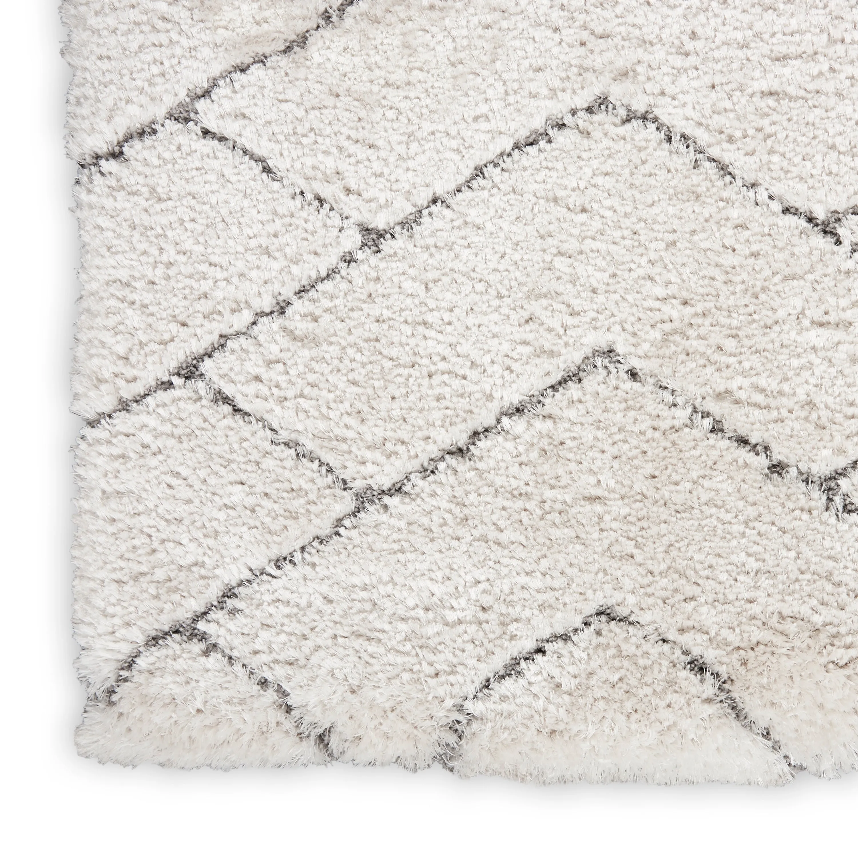 Nourison Luxurious Shag Ultra Plush Modern Chevron Area Rug
